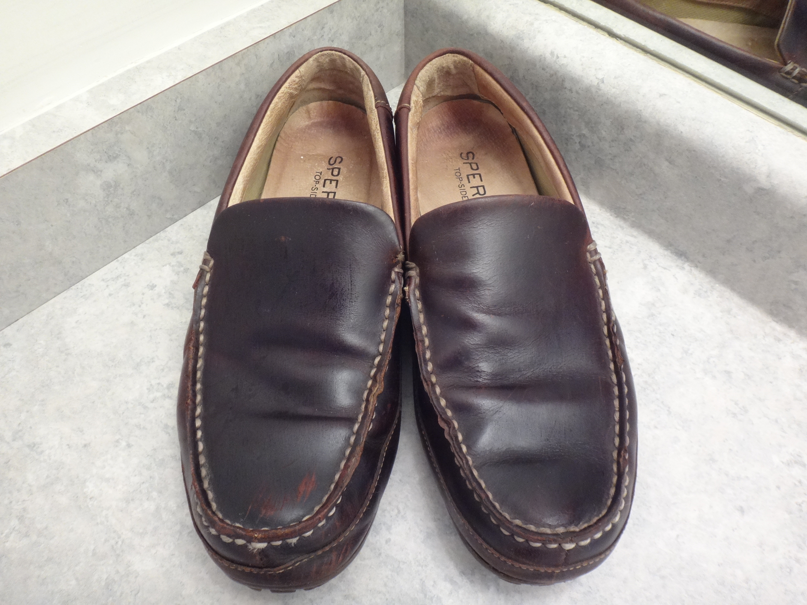 ✅♻️SPERRY TOP-SIDER Men's 9 / 42 Brown Leather Loafers Shoes