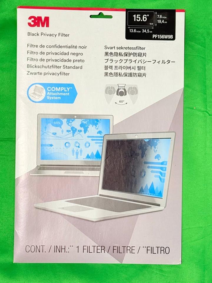 3M Laptop Screen Privacy Filter for 15.6 inch Monitors - Black