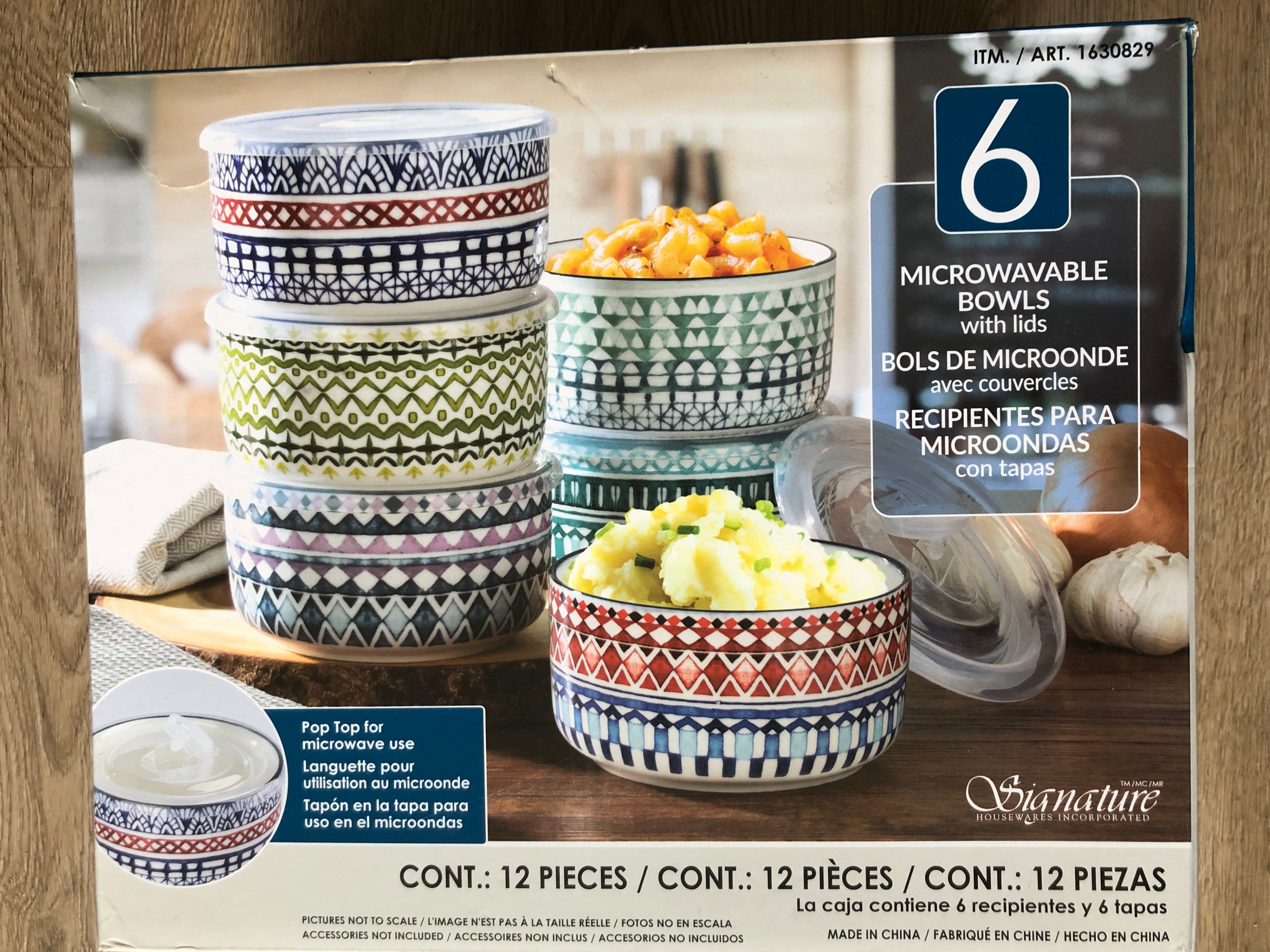NEW! Signature 6-Piece Stoneware Bowl Set with lids - photo 2