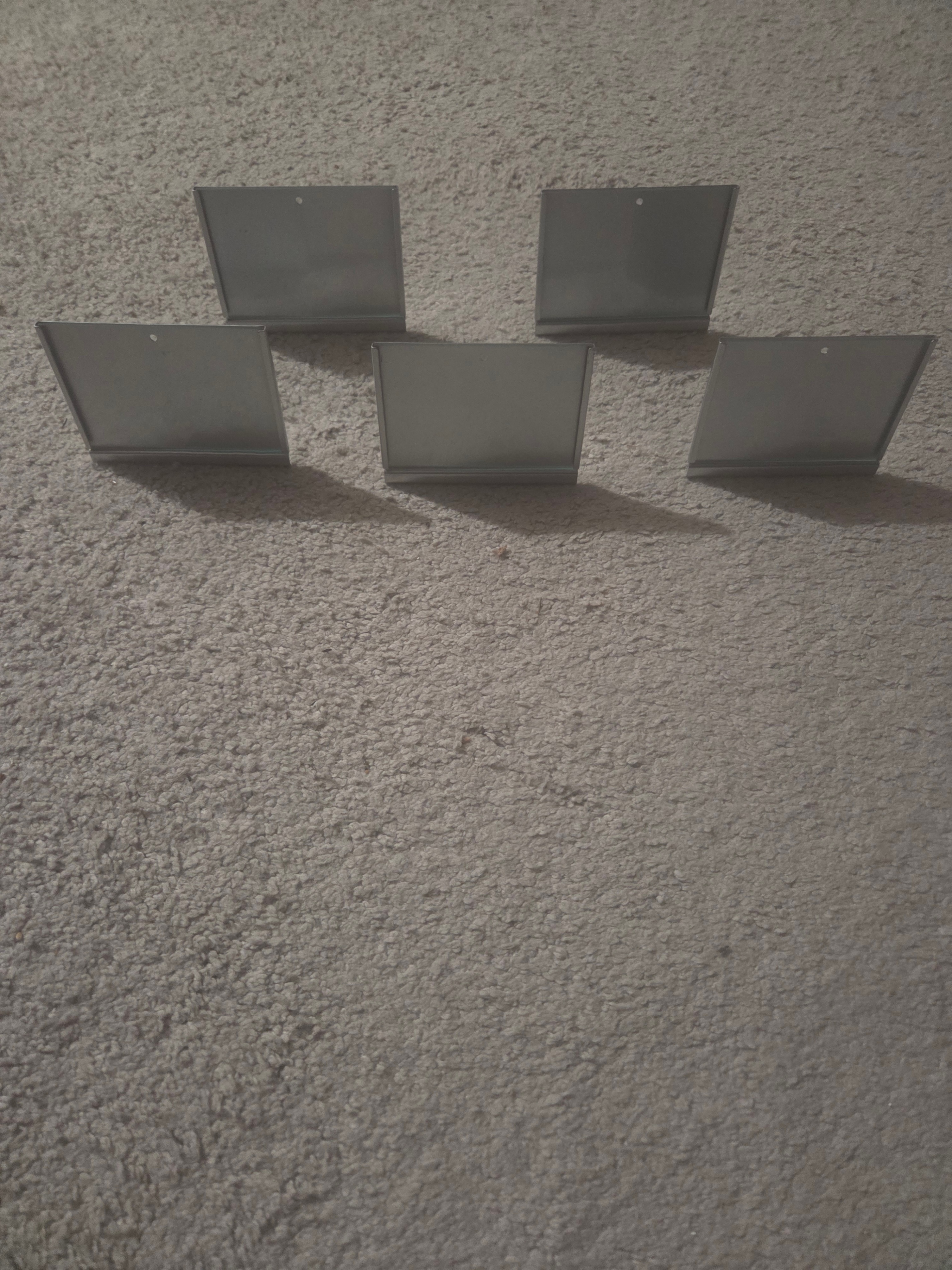 5 Professional Metal Desk Name Plate Holders, Silver Finish