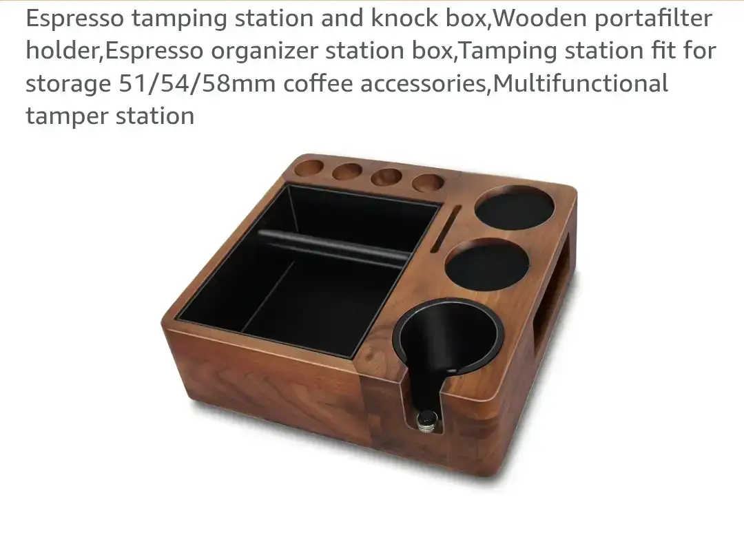 Espresso Tamping Station Knock Box Organizer