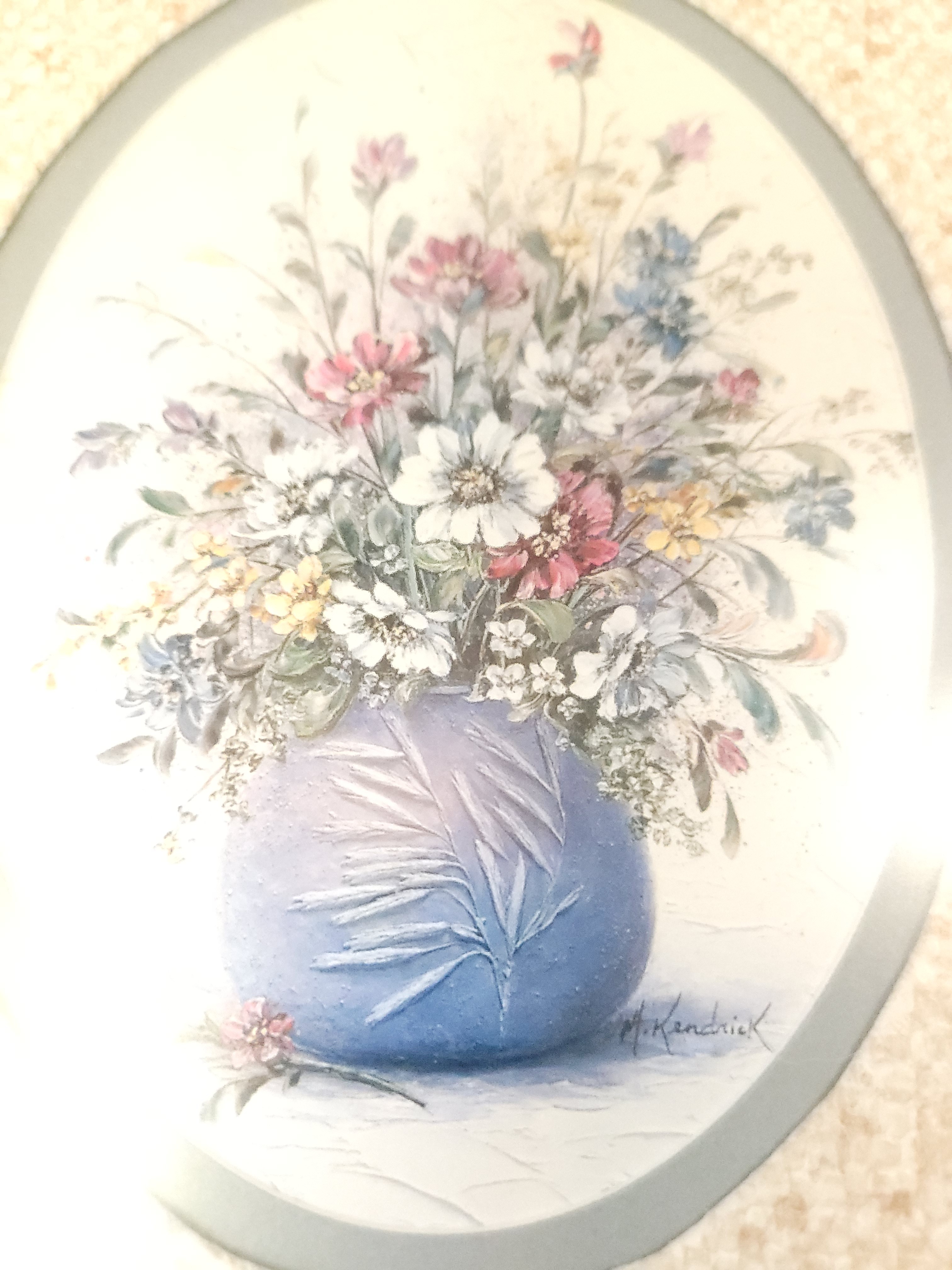 Mary Kendrick Canadian Artist Framed Print Wildflowers in Blue - photo 3
