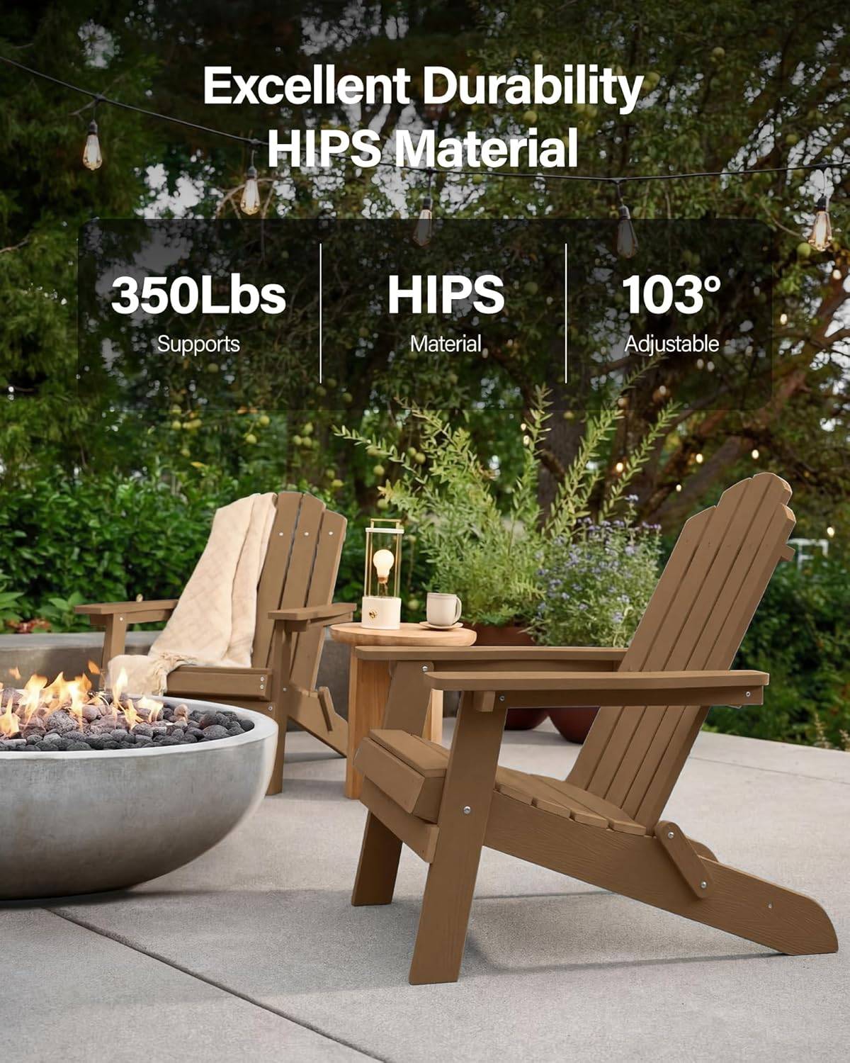 MXIMU Foldable Adirondack Chair - Outdoor Comfort - photo 5