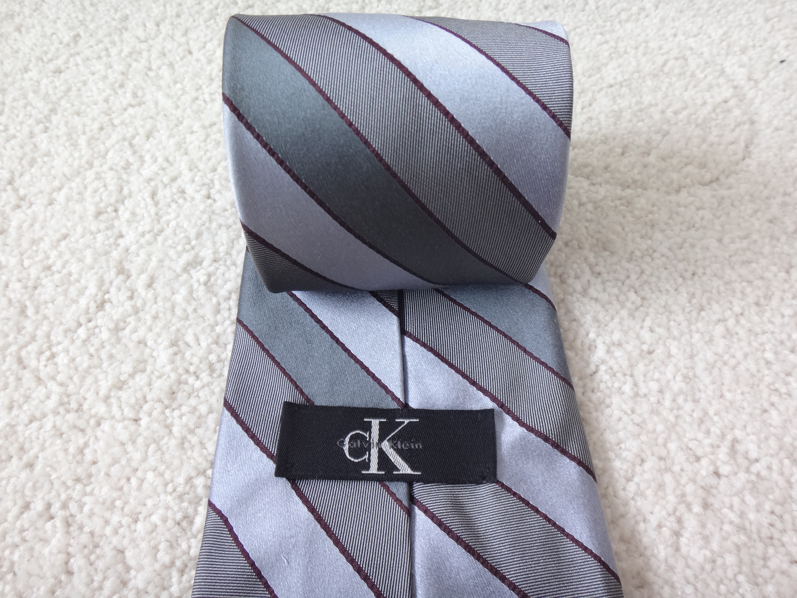 ✅♻️Calvin Klein 100% Silk Striped Tie Made in USA 🇺🇸 - photo 4