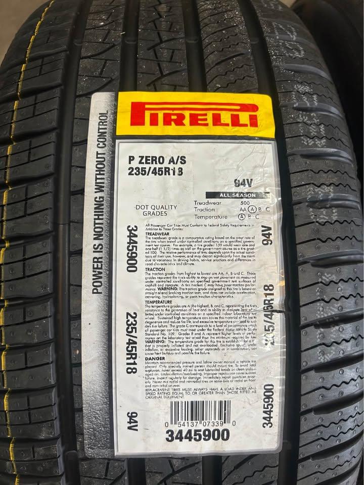 Pirelli P zero 235/45R18 94V Set of 4 Brand New Tires