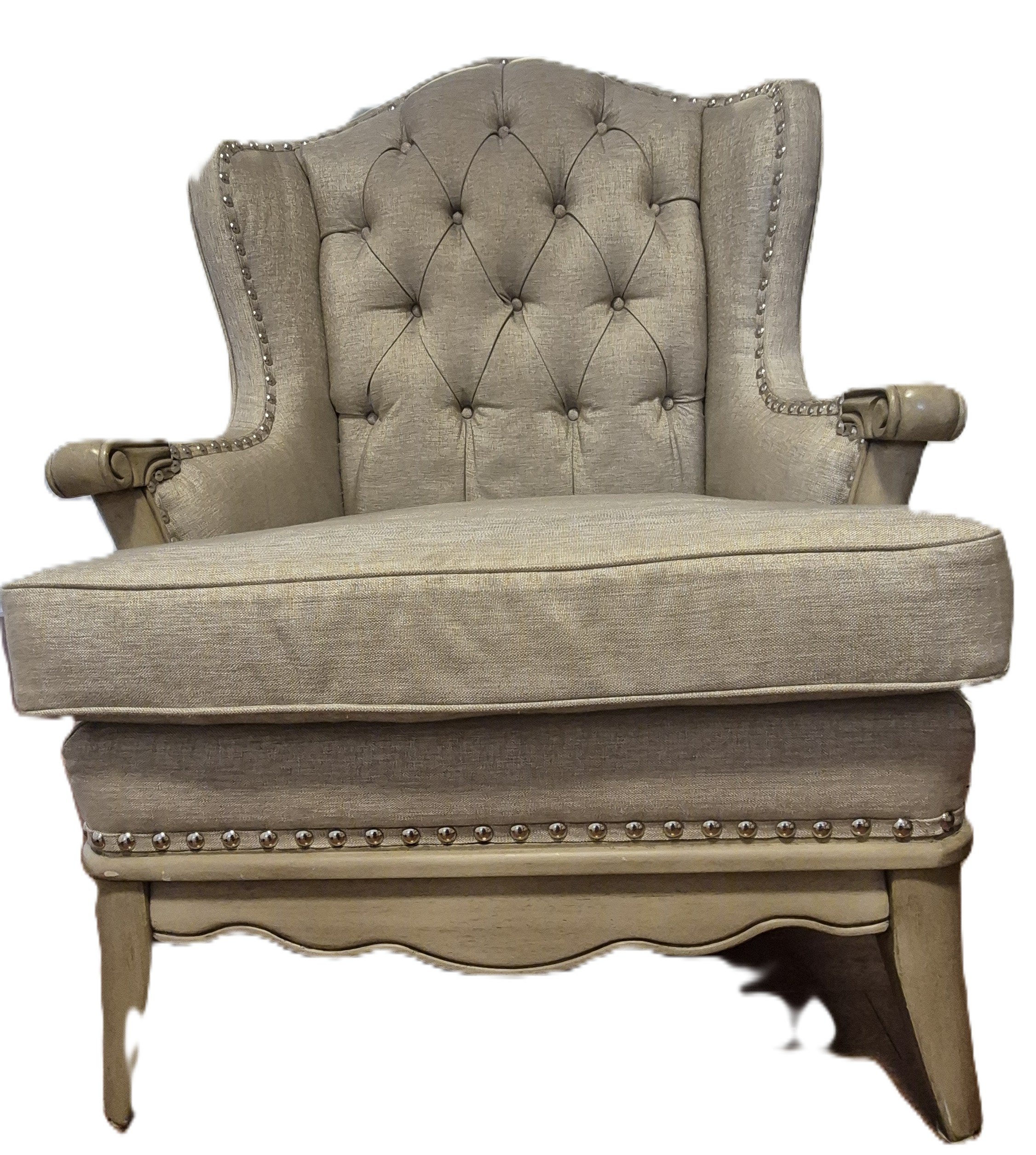 [price drop]High-End Oversized Wingback Accent Chair - Like New - photo 5