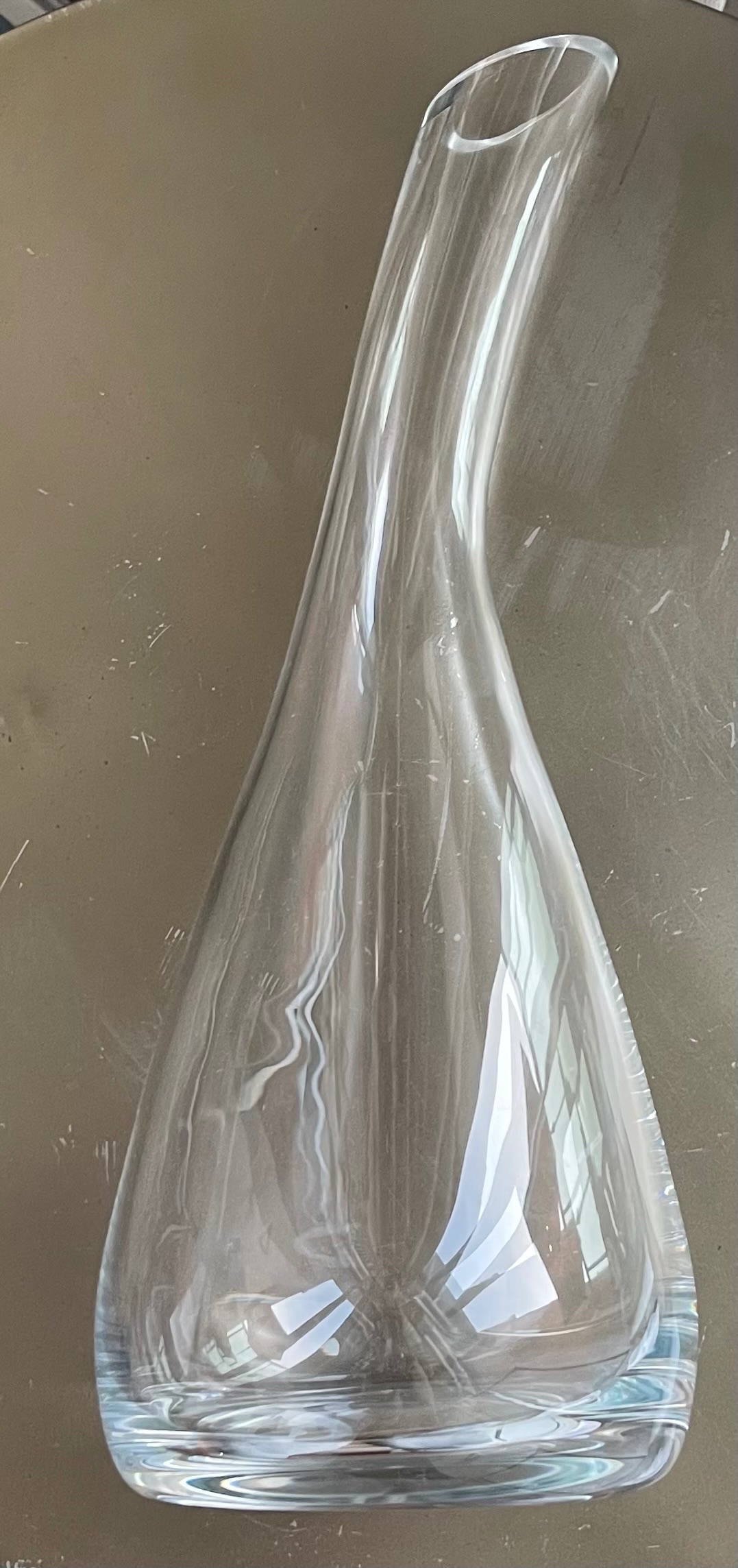 Heavy 13.5" Birks Crystal Vase / Carafe — Signed - photo 3