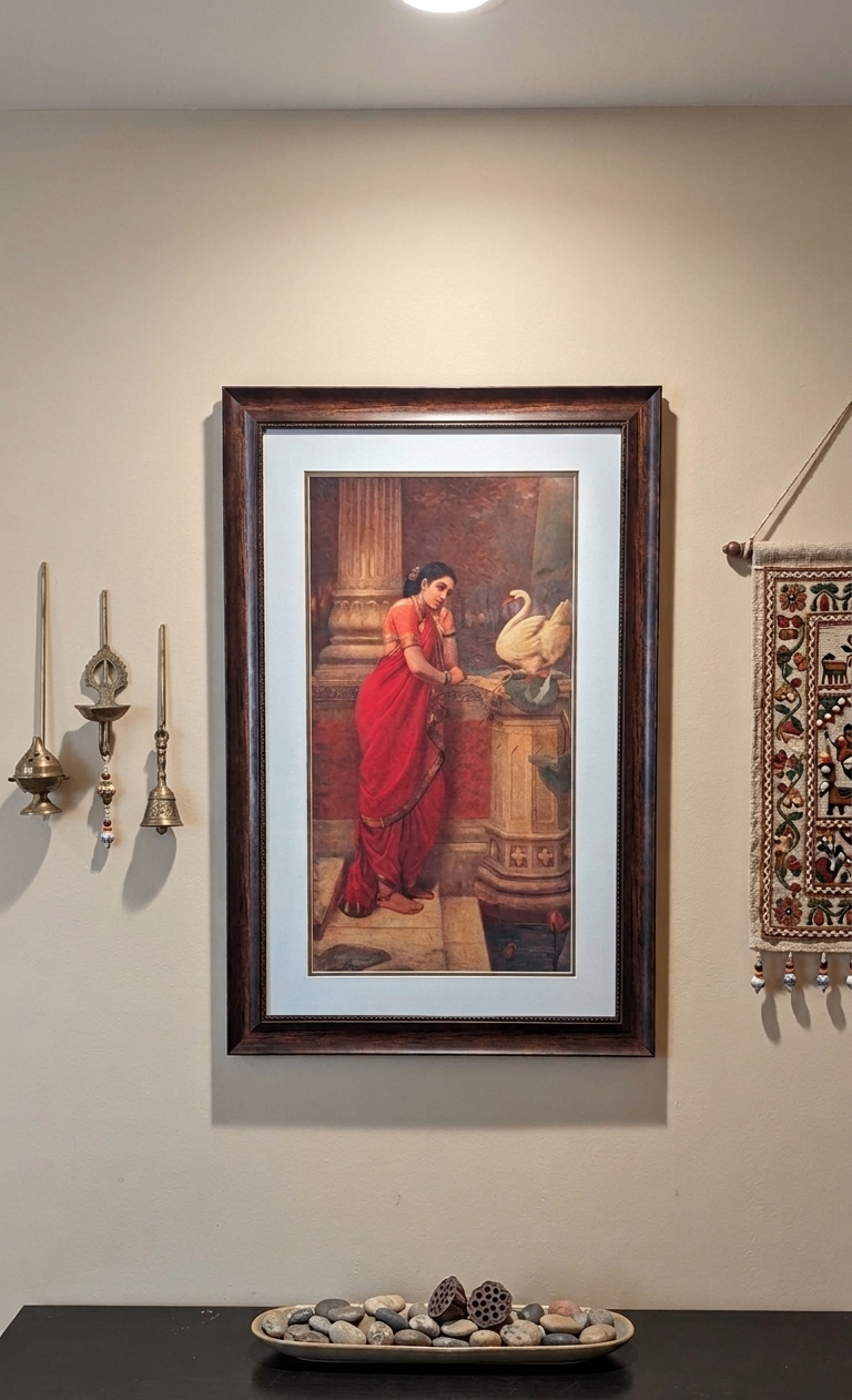 Echoes of Ancient Romance - Traditional Indian Art - Wall Frame