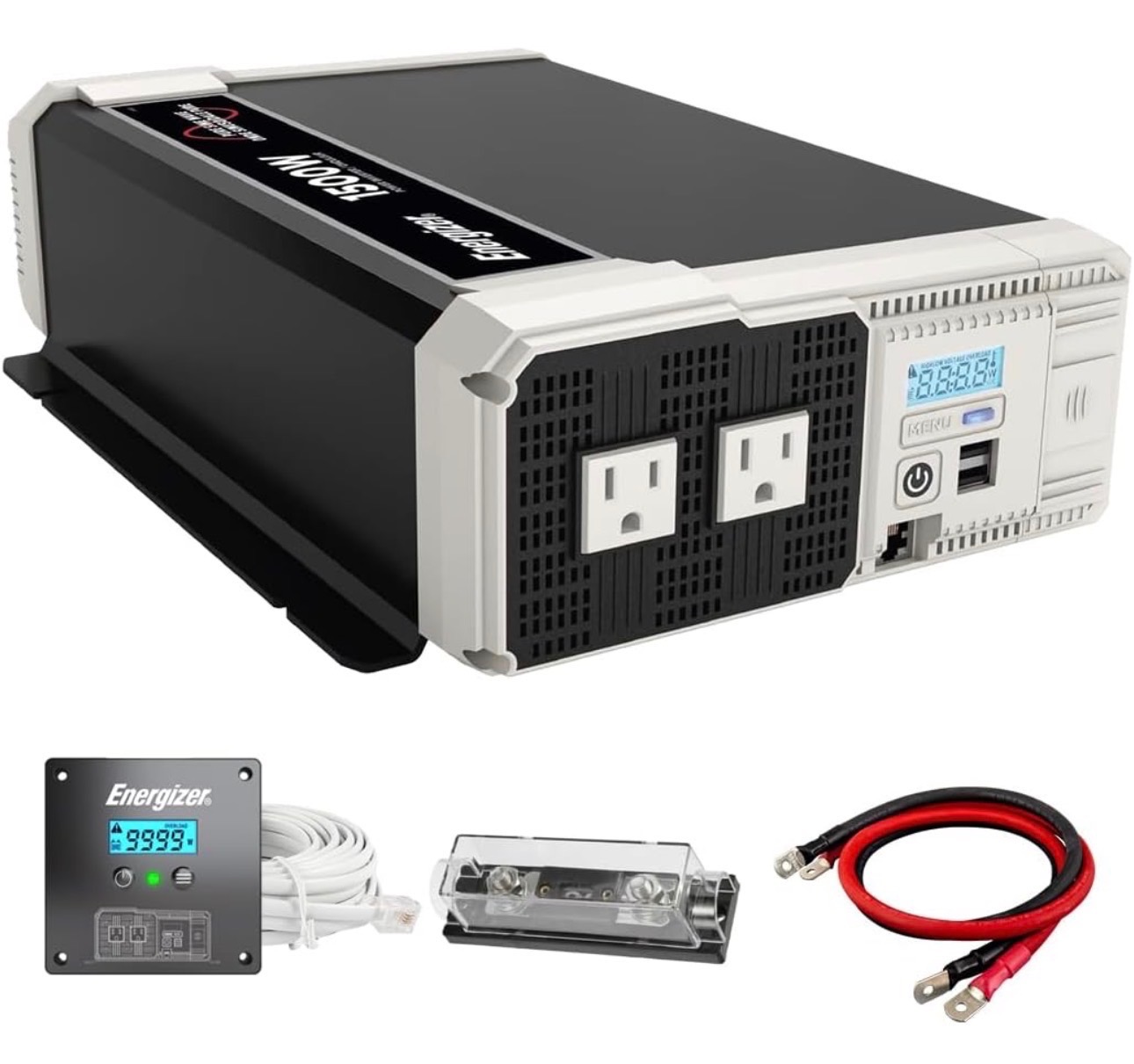 1500w 12v Pure Sine Inverter Dual AC & USB Automotive ETL Apprvd - photo 3