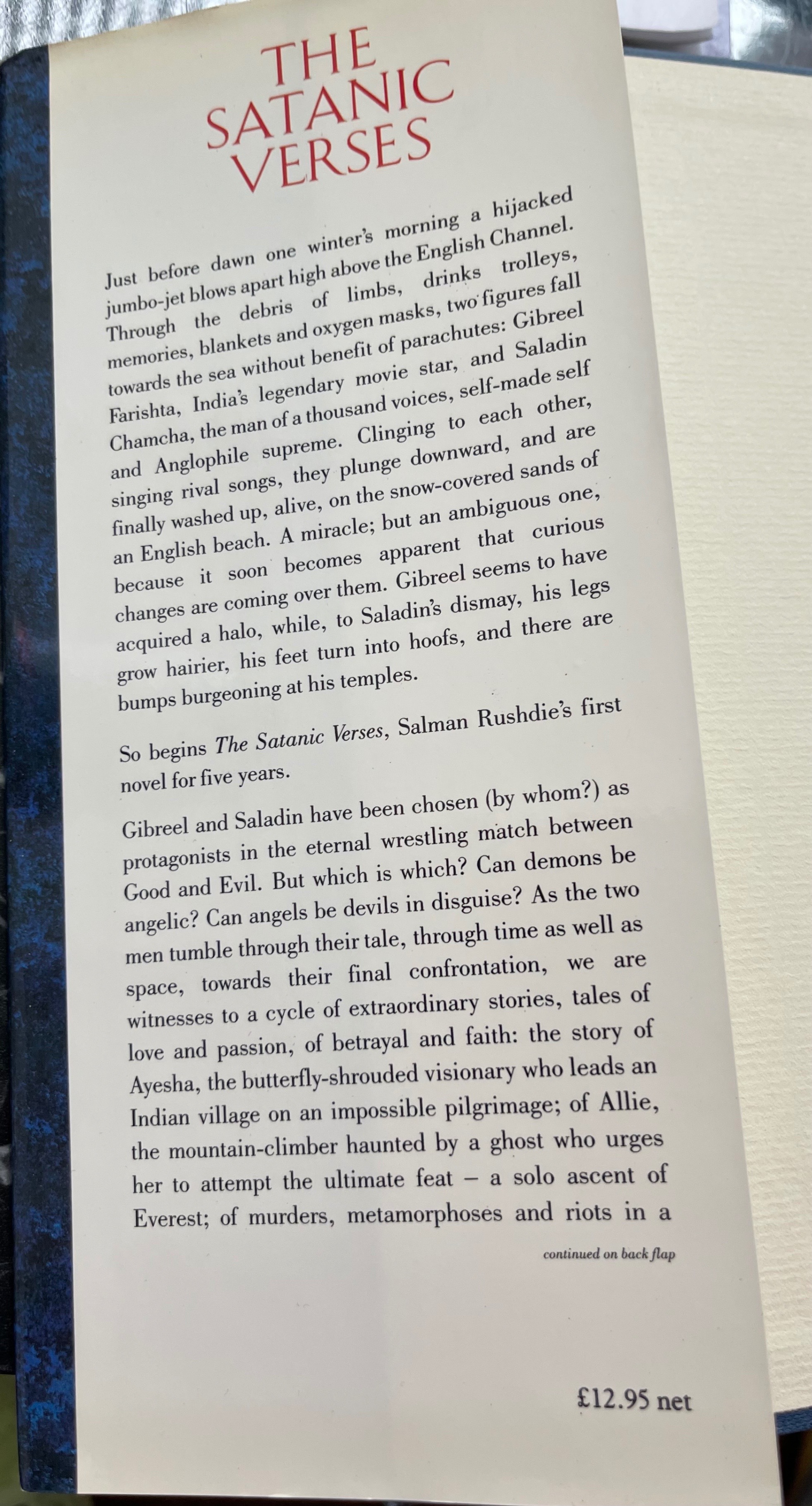 The Satanic Verses by Salman Rushdie–1st Edition, Viking UK 1988 - photo 5