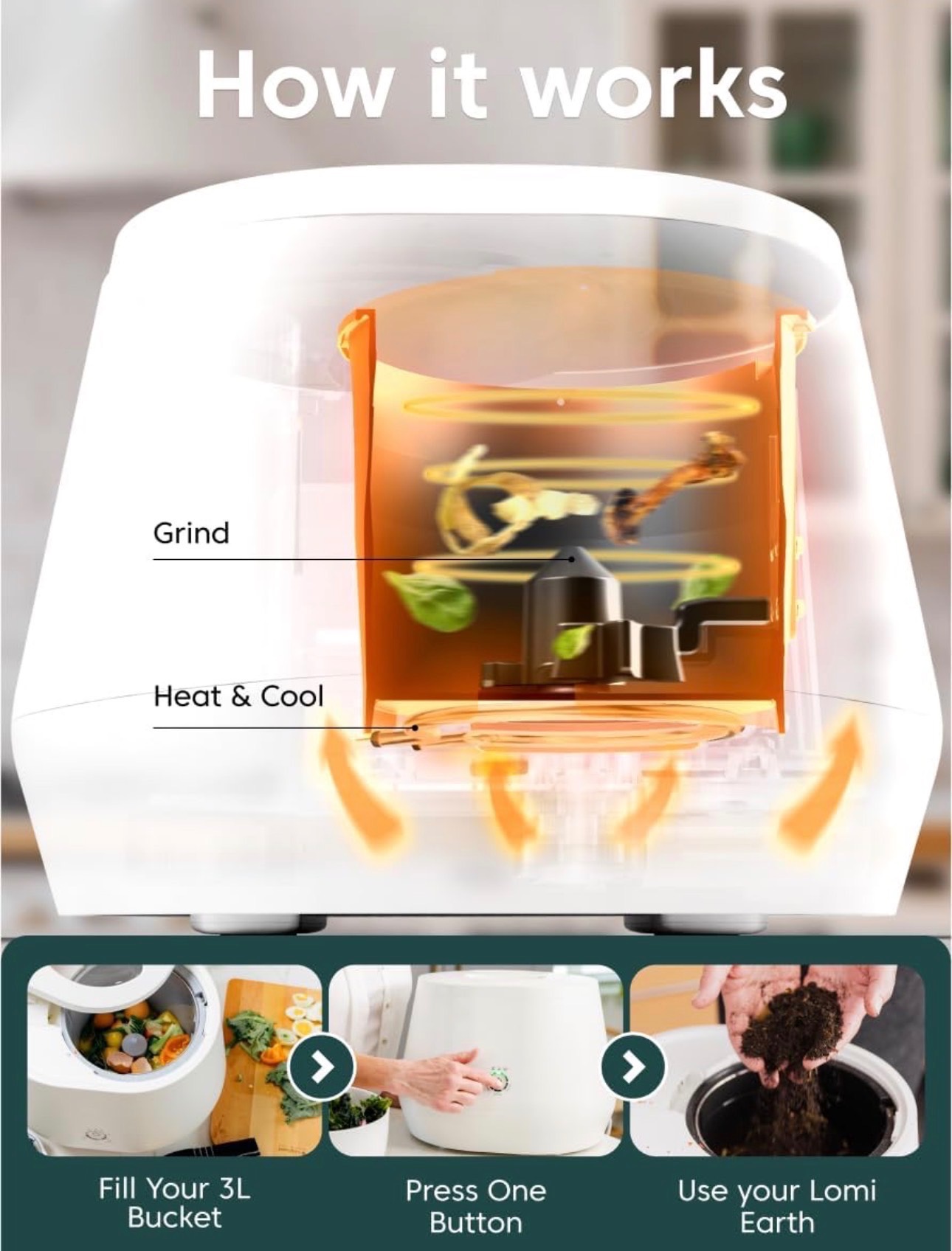 Lomi Smart Waste e-Composter Turn Waste into Natural Fertilizer - photo 2