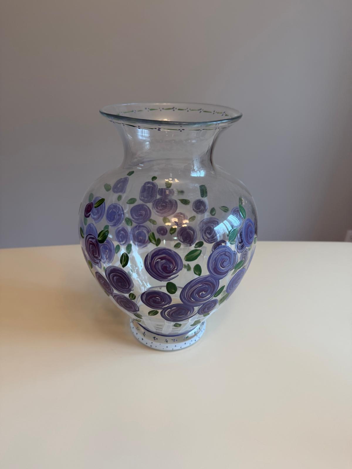 Floral Glass Vase - Home Decor