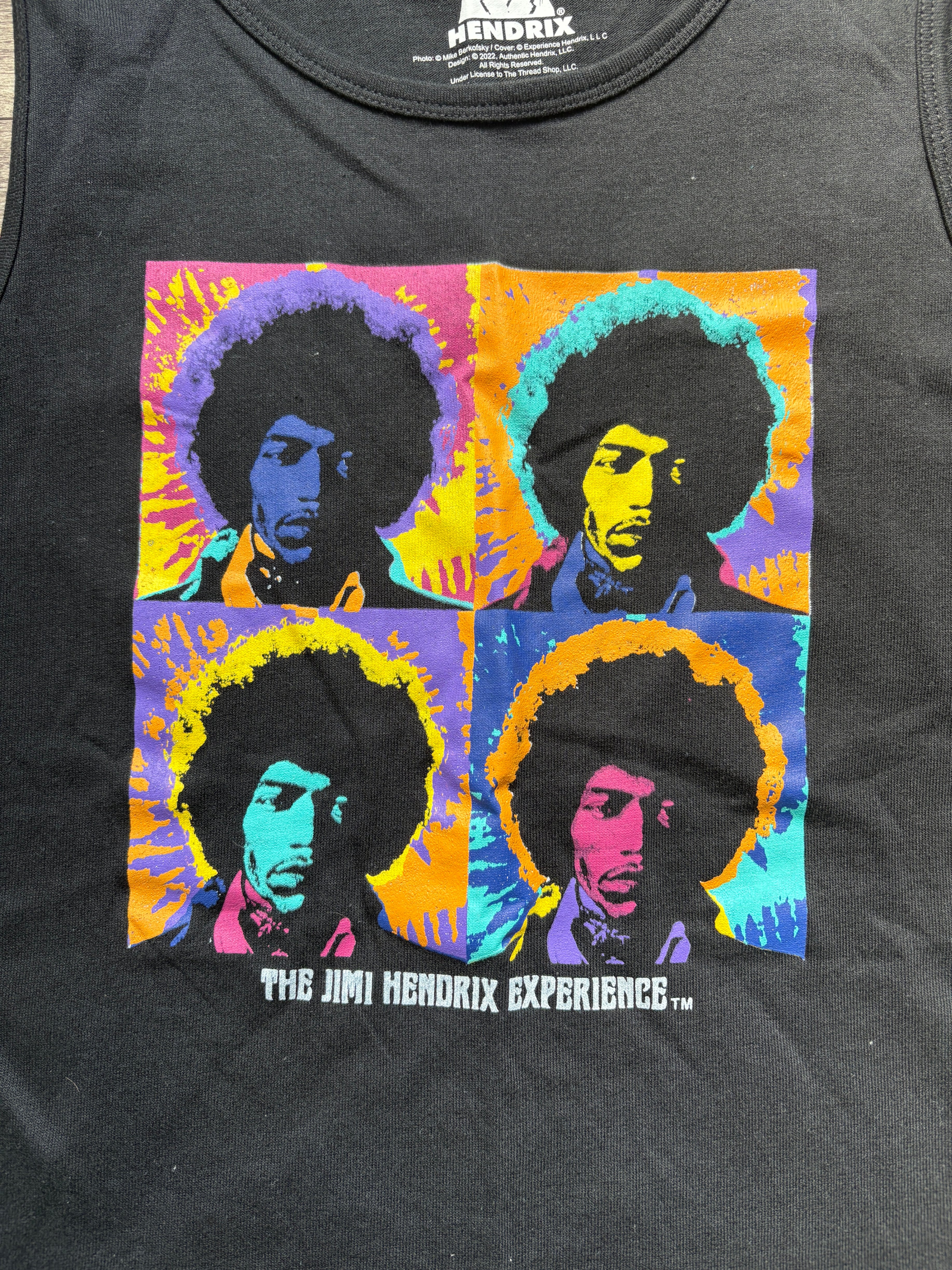 Jimi Hendrix Graphic Tank Top Black Authentic Band Merch Size L - photo 3