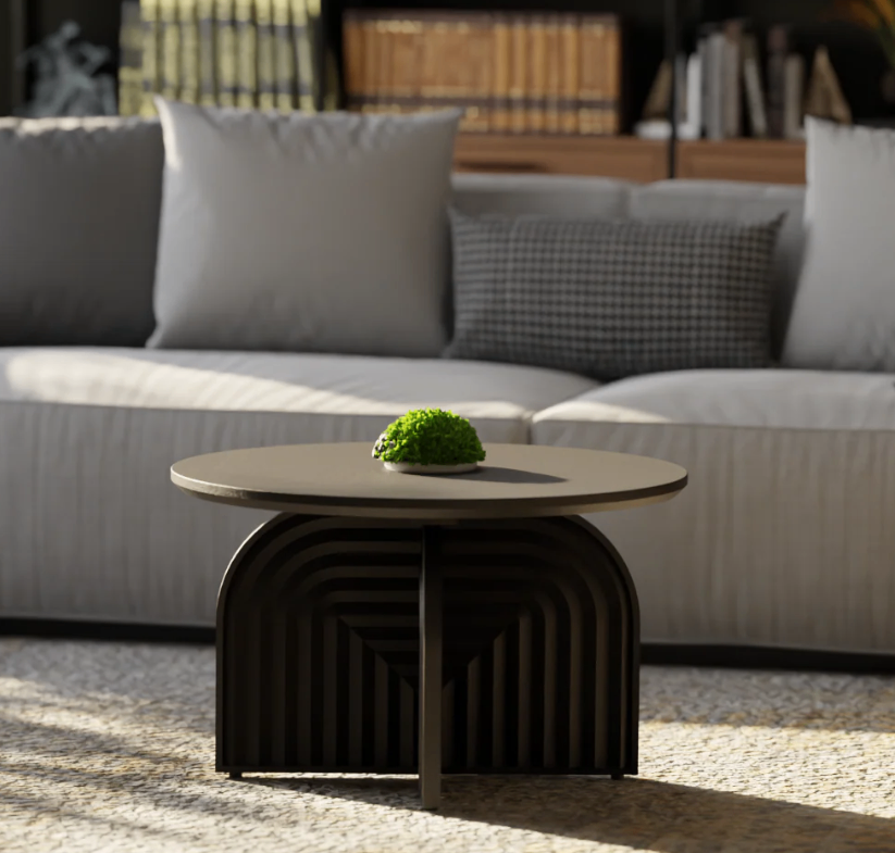 Relso Modern Solid Wood Round Coffee Table (New in box)
