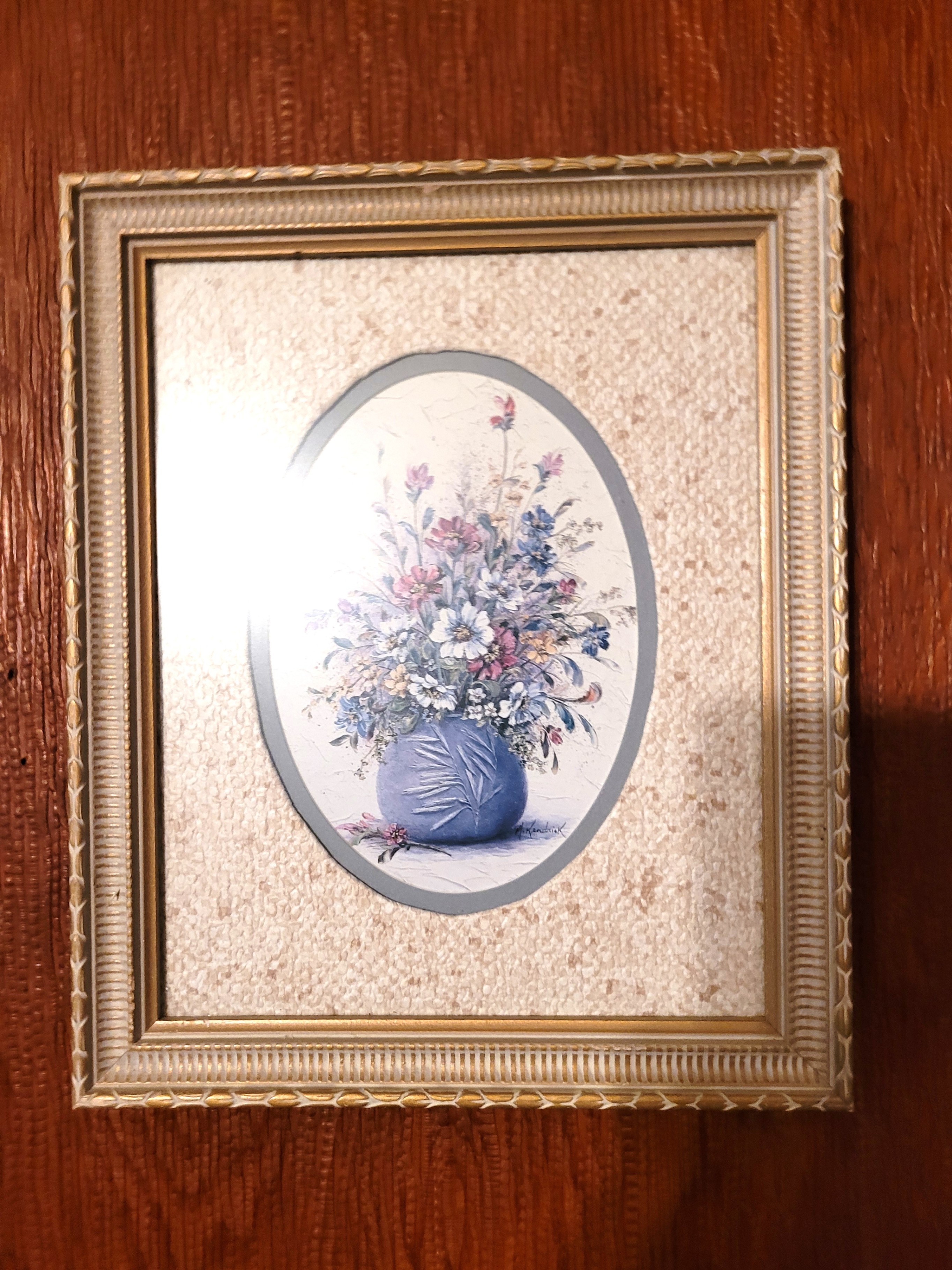 Mary Kendrick Canadian Artist Framed Print Wildflowers in Blue - photo 4
