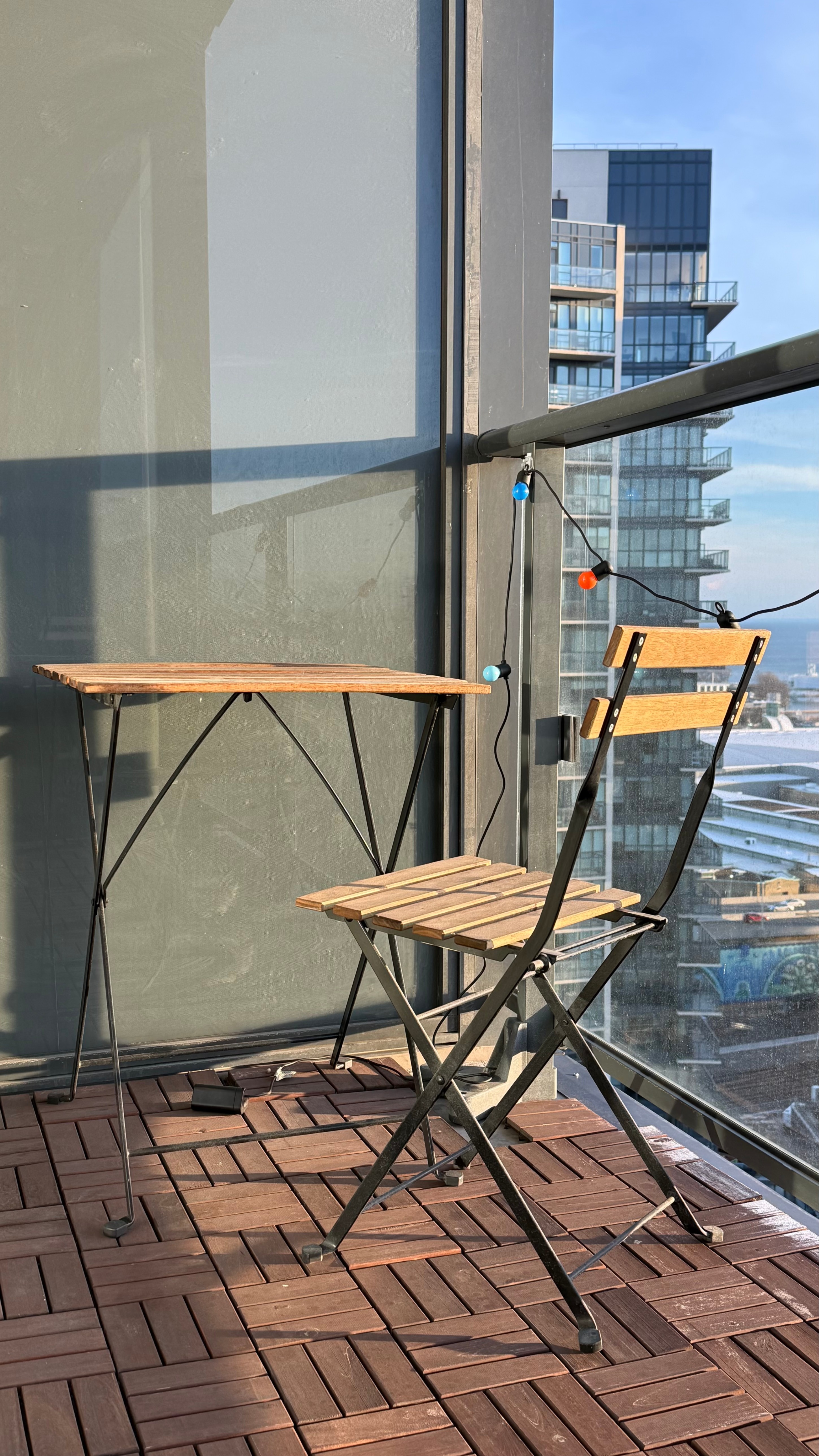 IKEA foldable chair and table