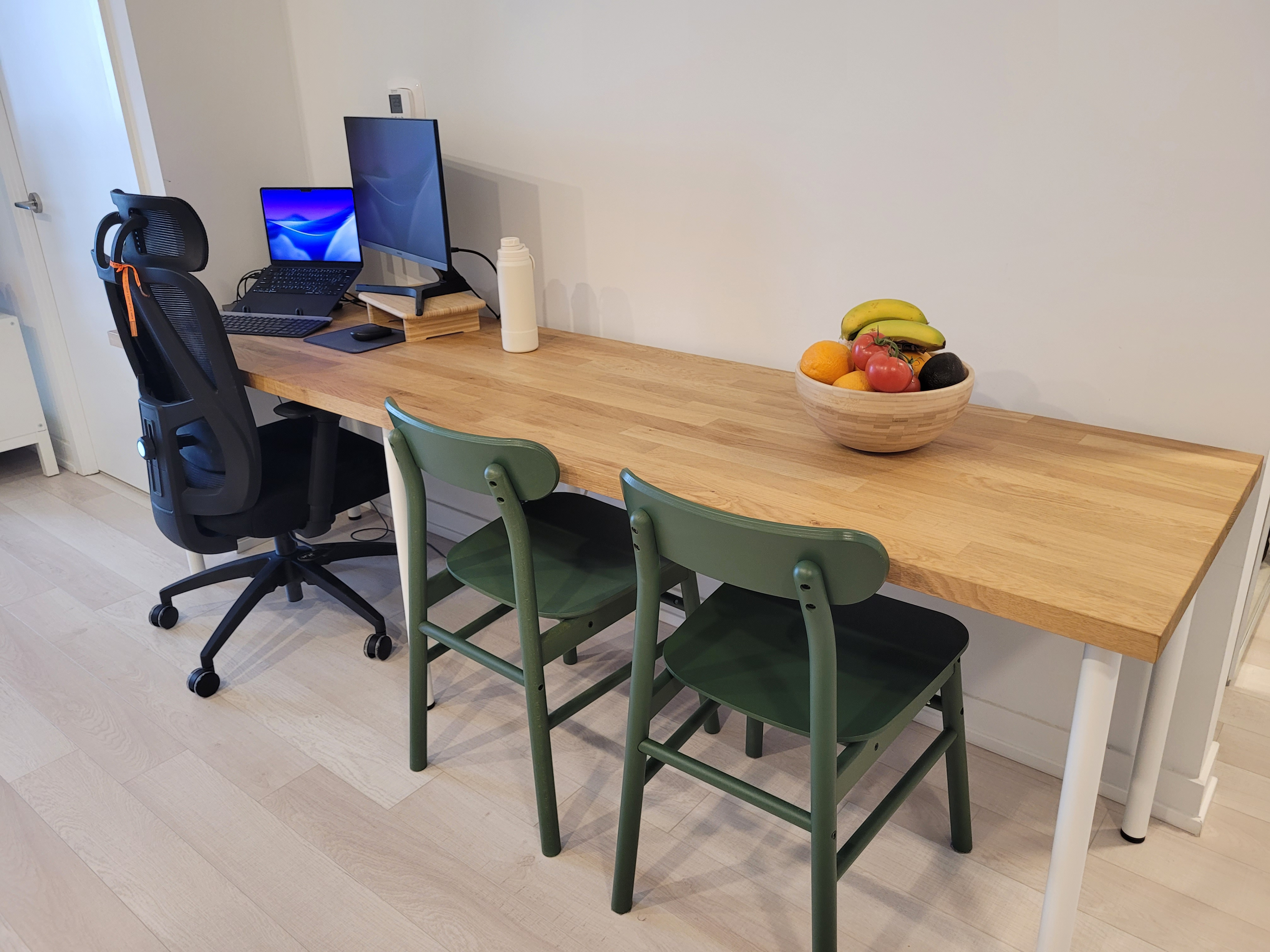 98" IKEA KARLBY Oak Desk Setup – Includes Legs & Free Wood Oil - photo 3