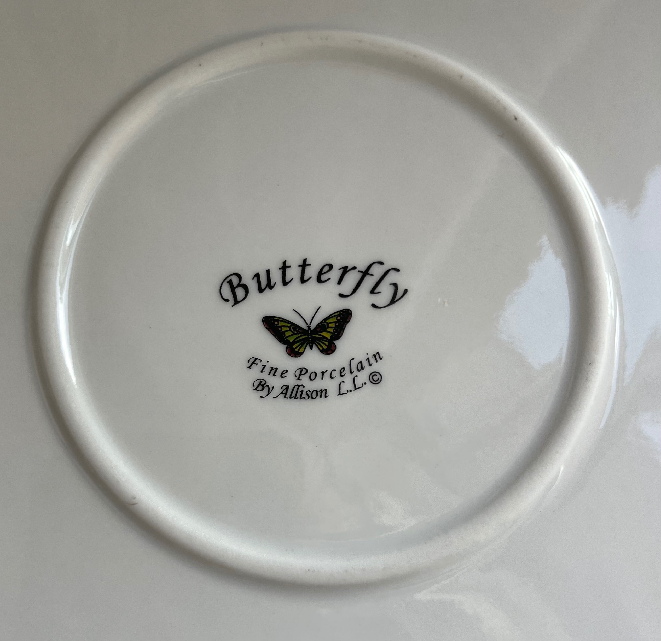 Allison L.L. Butterfly Porcelain Serving Tray (13") - photo 4