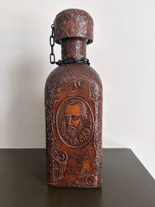 Vintage Leather-wrapped Bottle