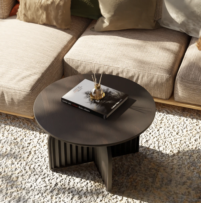 Relso Modern Solid Wood Round Coffee Table (New in box) - photo 2