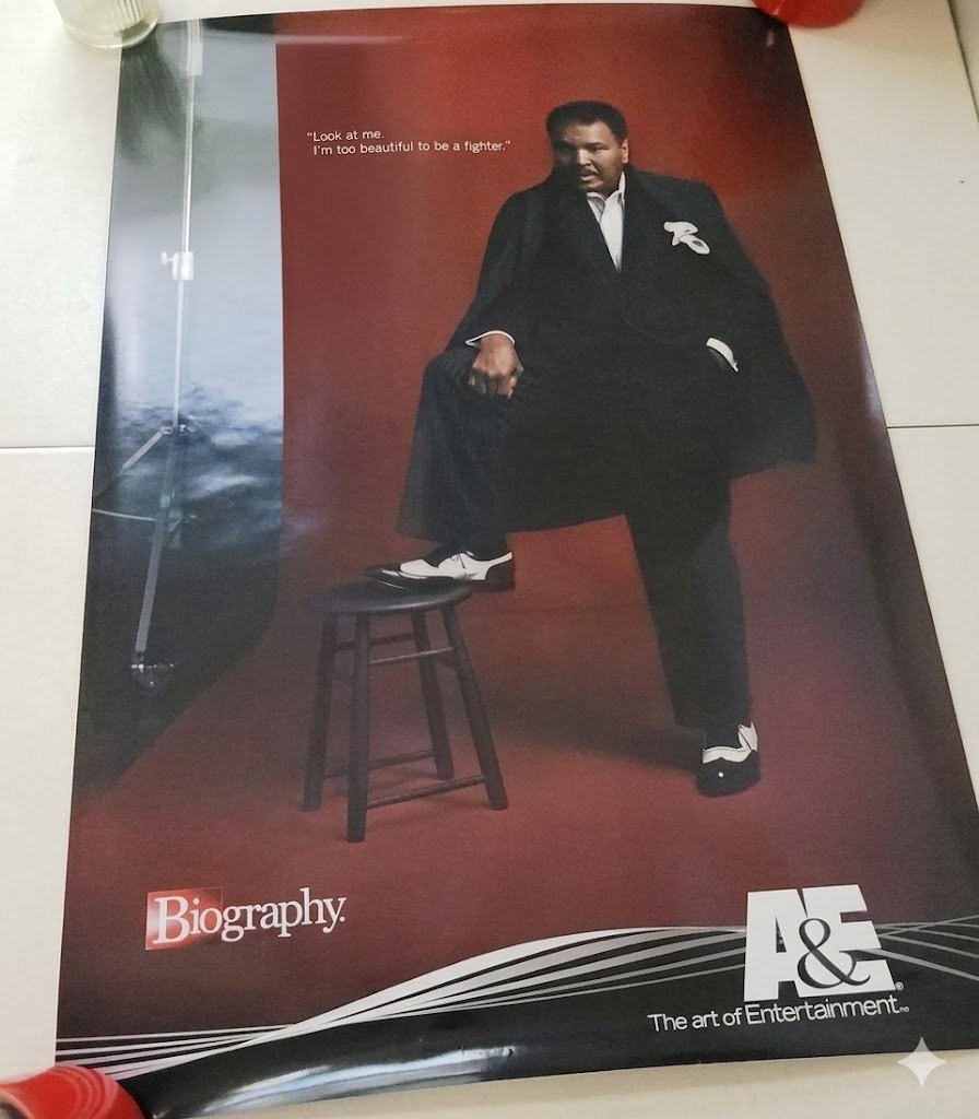 Muhammad Ali A&E Biography Club Promotional Poster Circa 1998