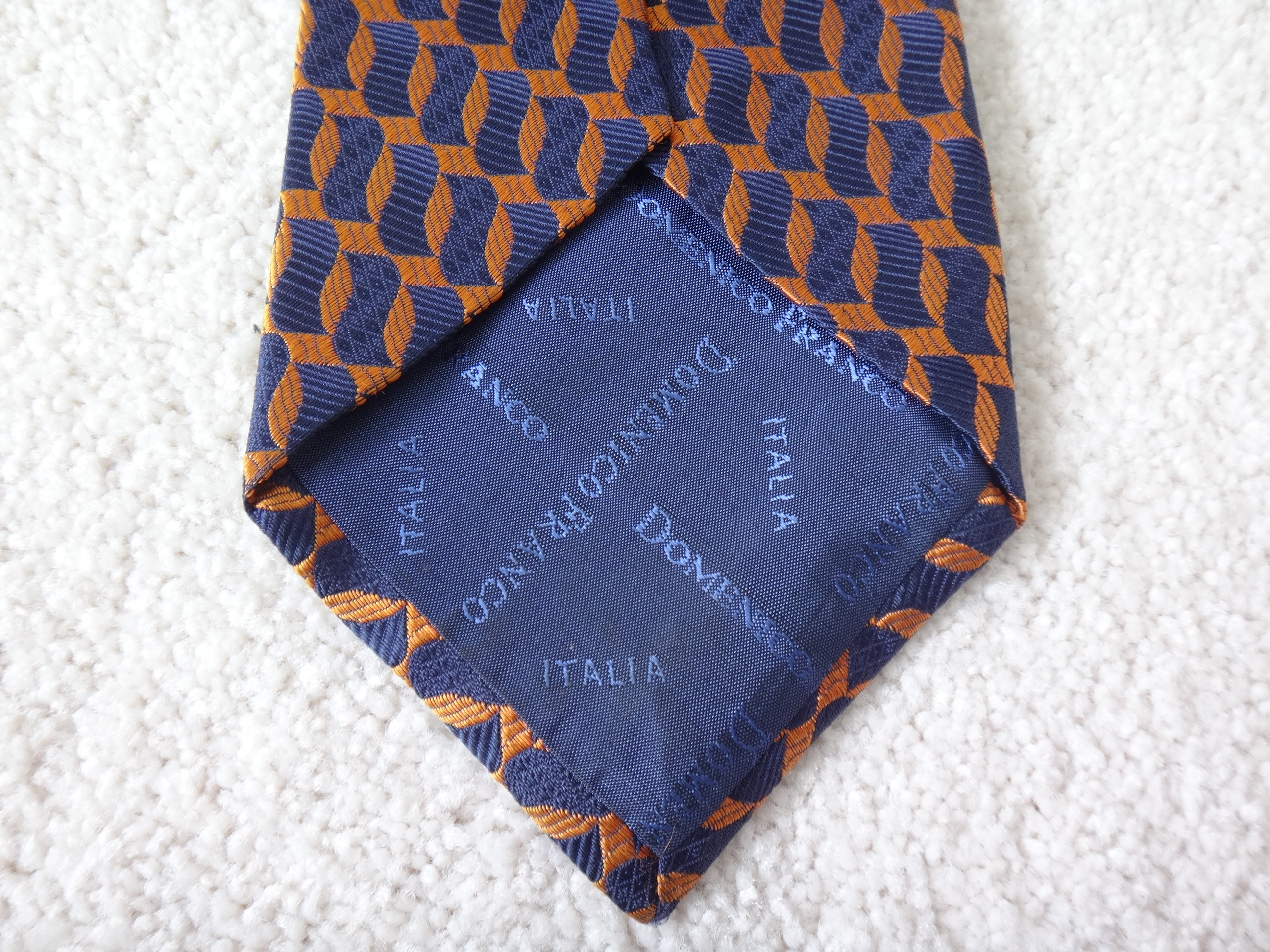 ✅♻️DOMENICO FRANCO 100% Silk Pattern Tie Made in Canada 🇨🇦 - photo 3