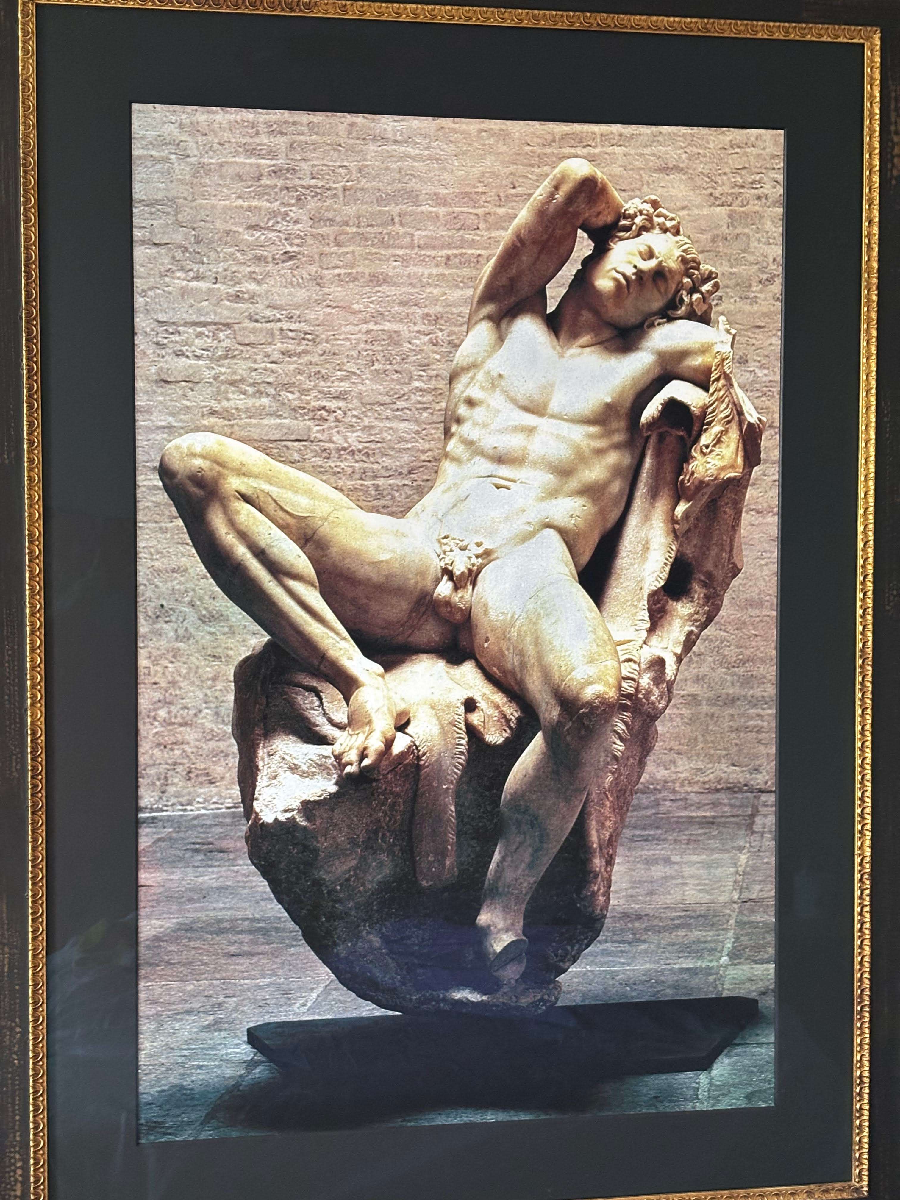 Stunning XL Sensual Framed Art - Greek Sculpture - 60" Tall