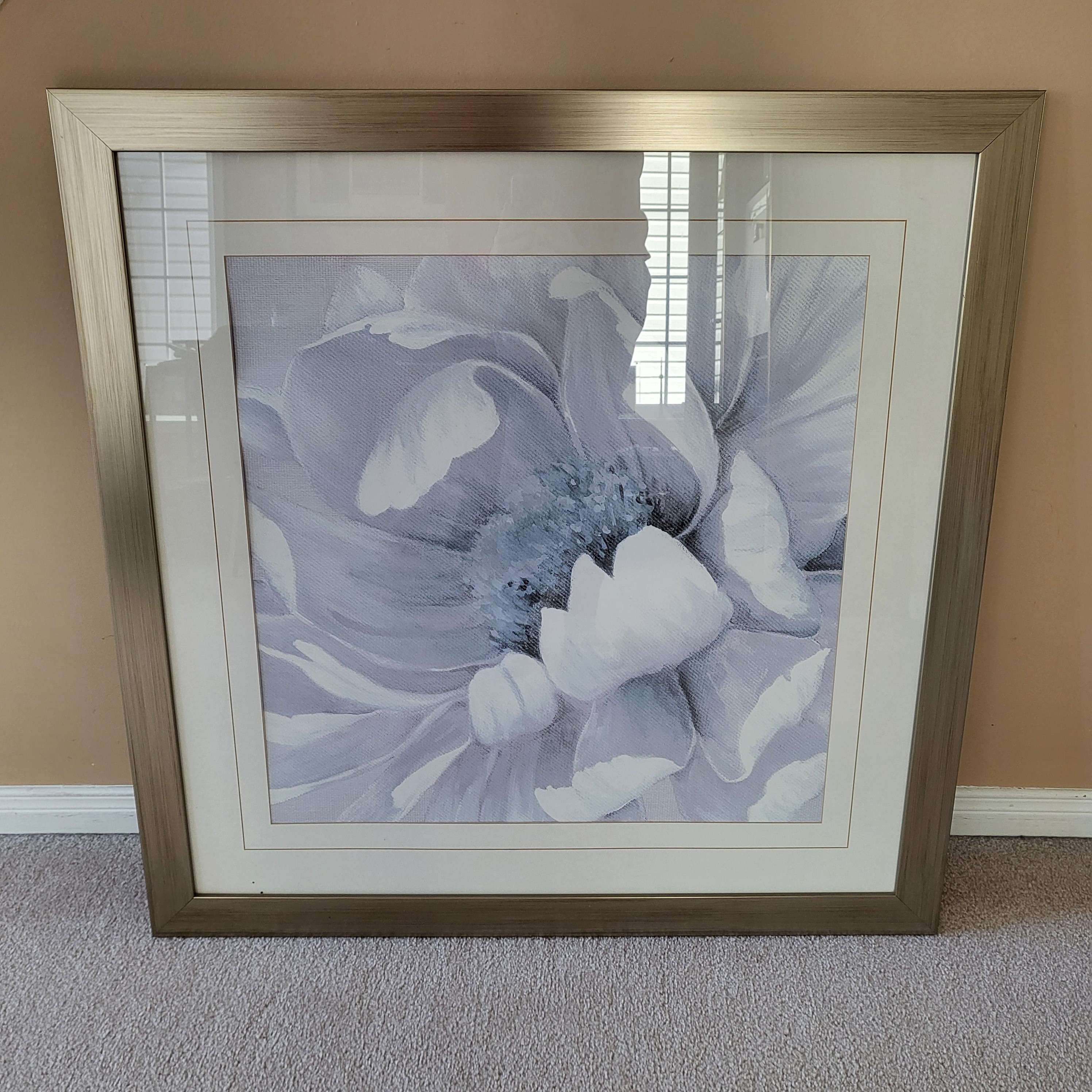 Great Condition 2 Large Pastel Flower Canvases - South Ajax - photo 5