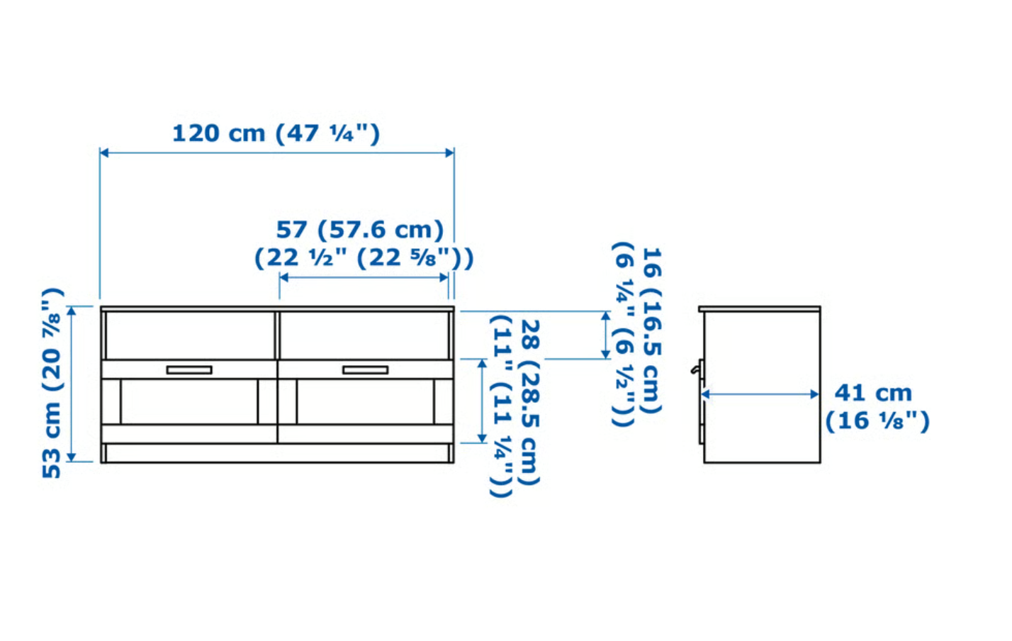IKEA Brimnes TV Bench - White (47w/16d/21h) - photo 3
