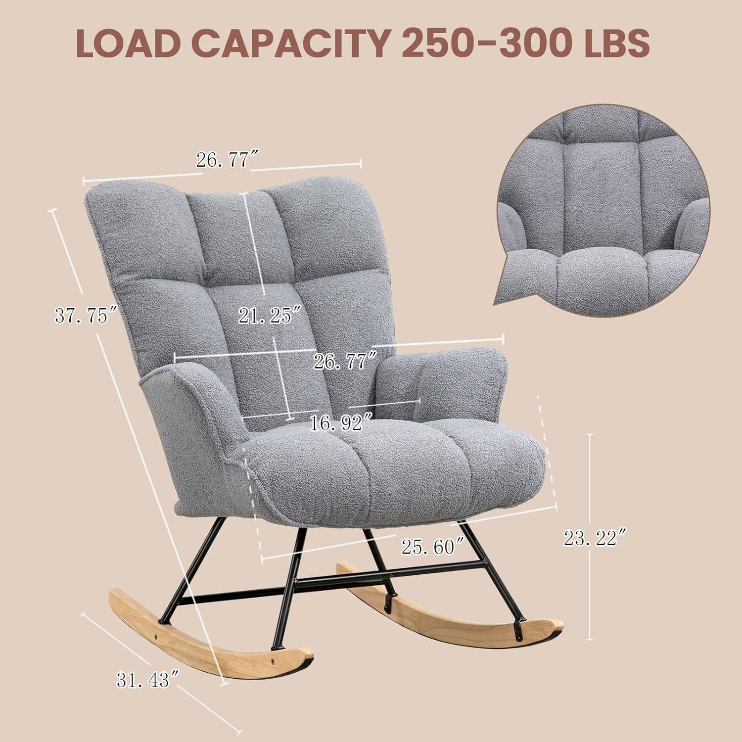 Grey Rocking Chair - New in box - photo 2
