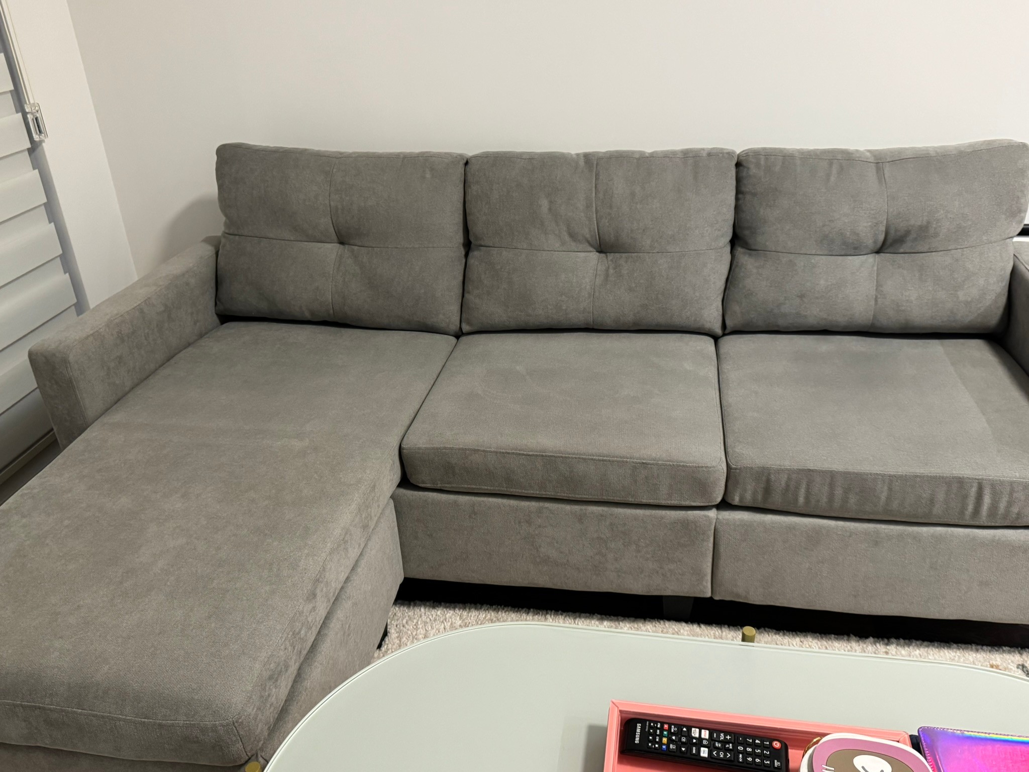 Comfy Gray Sectional - Used Like New