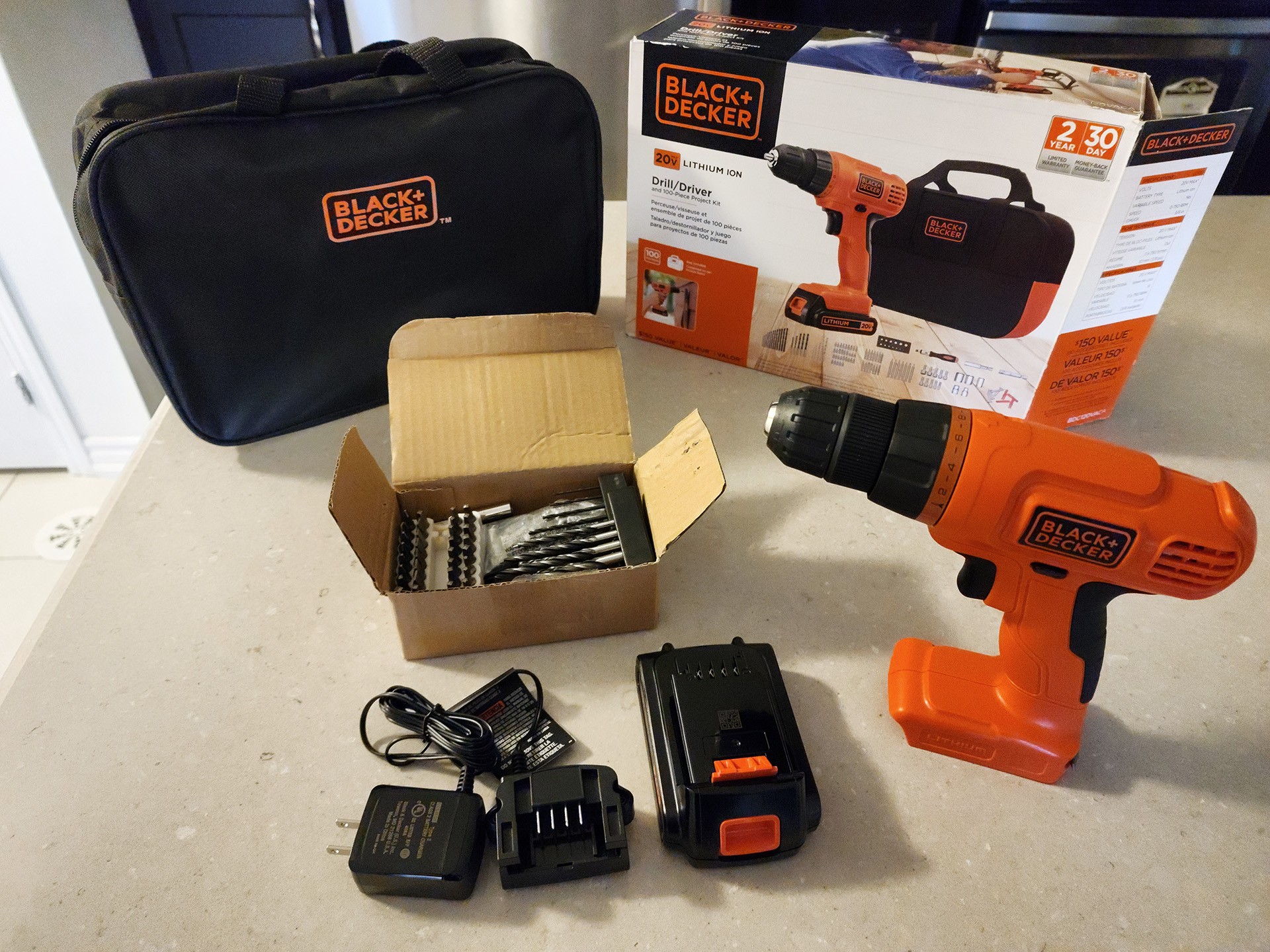 BLACK+DECKER 20V MAX Cordless Drill Driver + 100-Piece Kit - photo 3