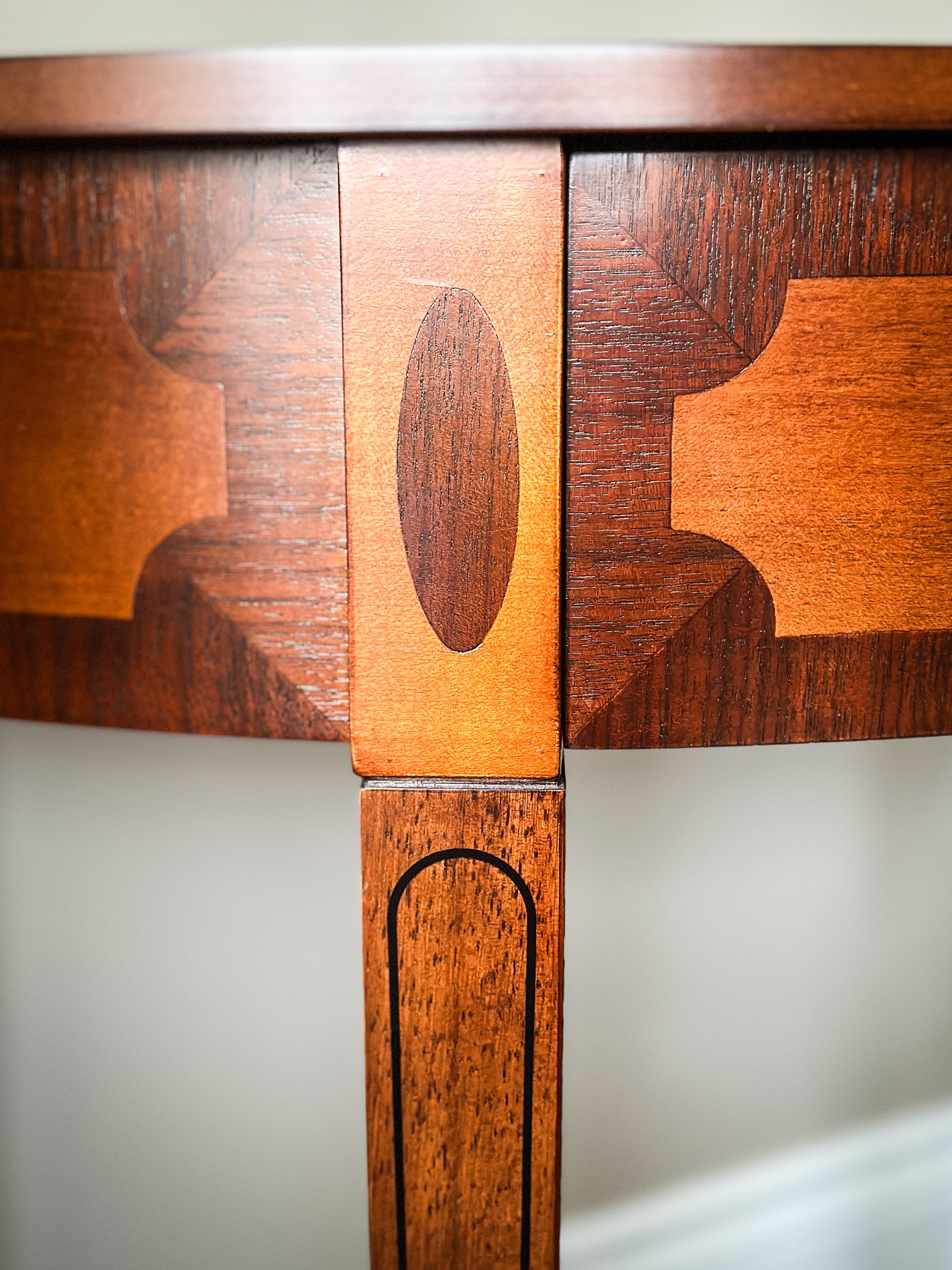 Solid Wood Half-Round Accent Table - photo 3