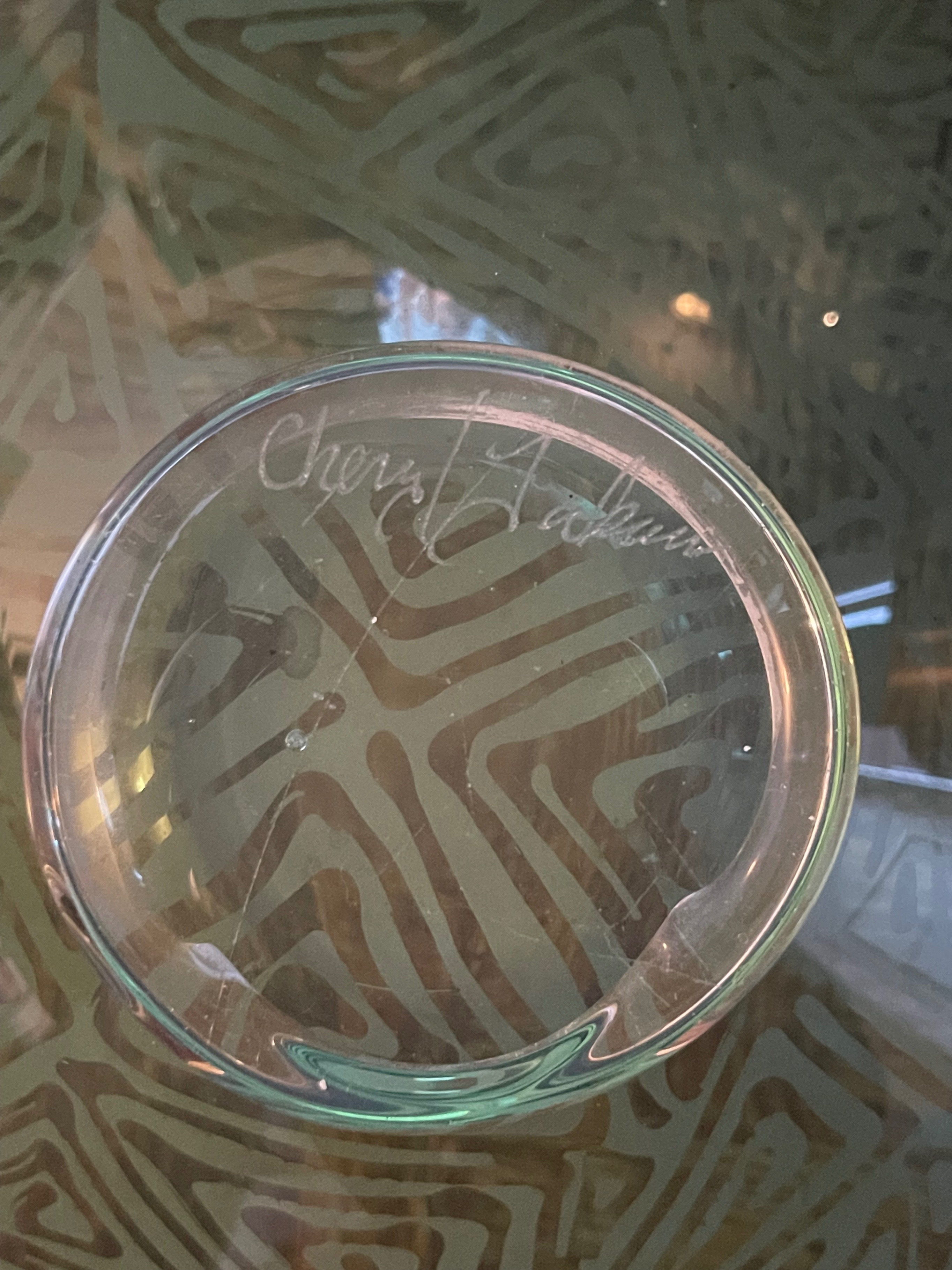 Signed Cheryl Takacs Art Glass Bowl (11.5") - photo 4