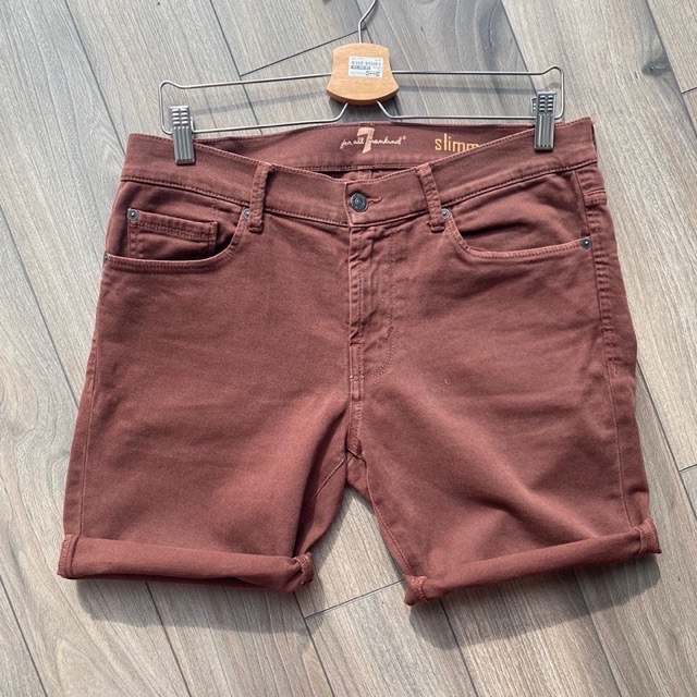 7 For All Mankind Stretch Bull Shorts