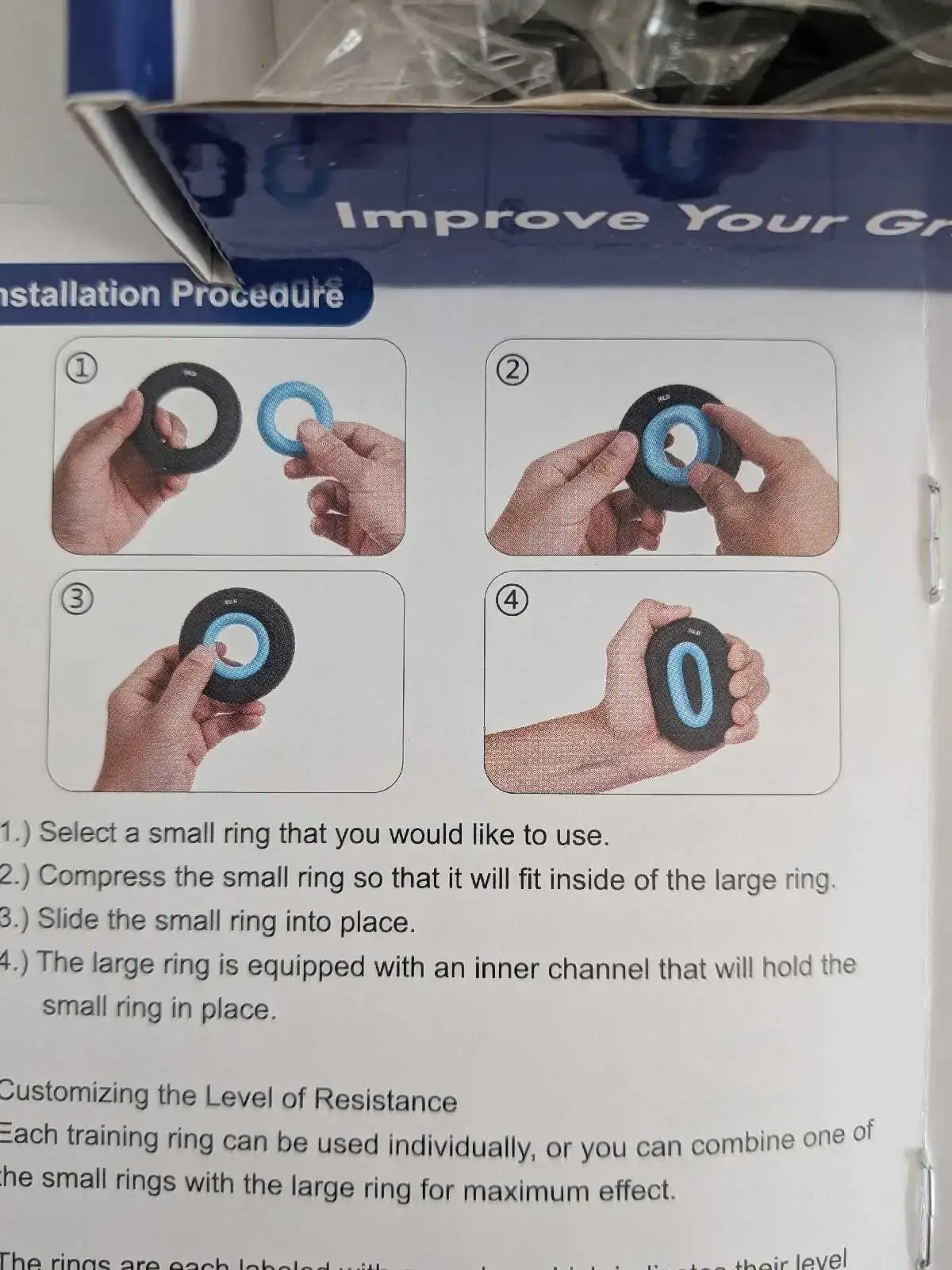 Handexer Flexible Grip Strength Training Rings Set - photo 4