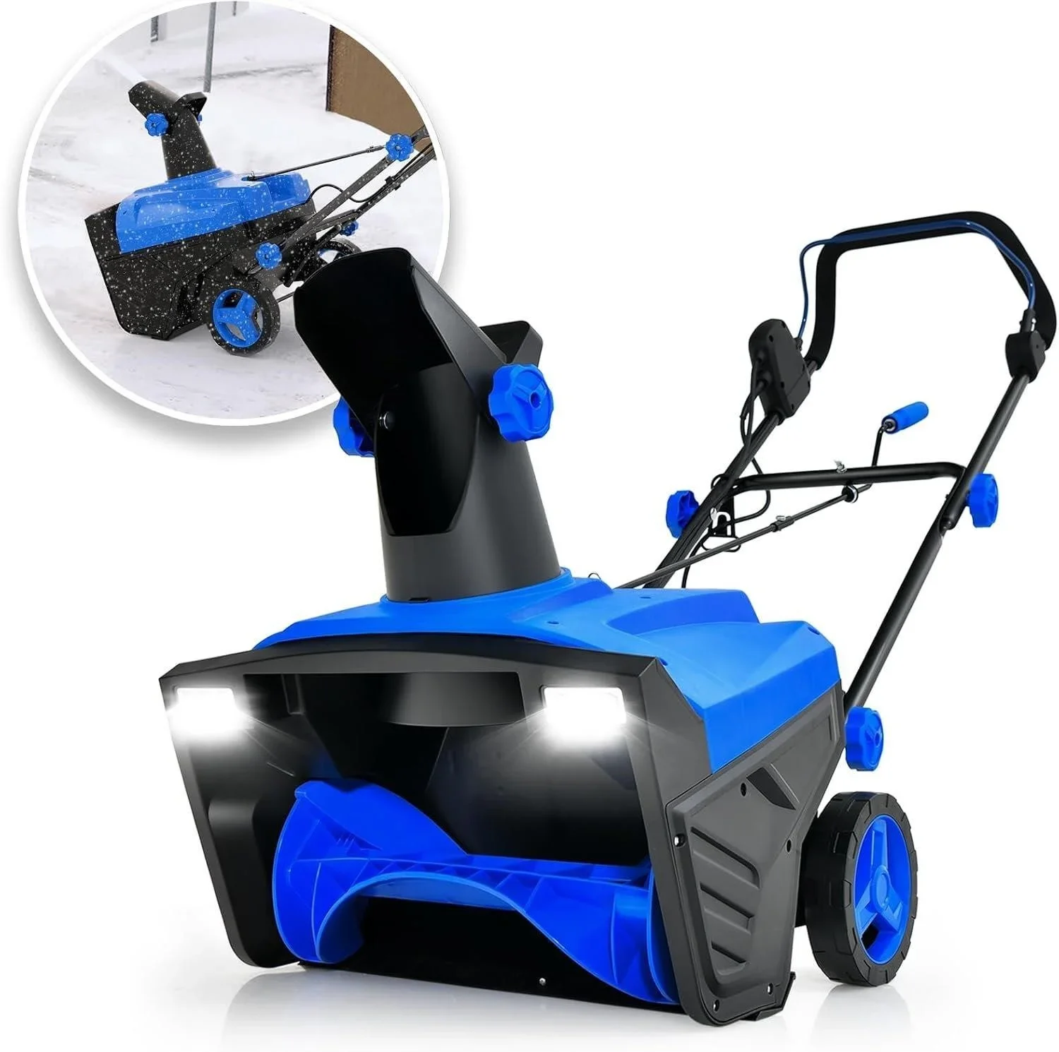 Snow Blower, 20" Corded Walk-Behind Snow Blower with 15 AMP