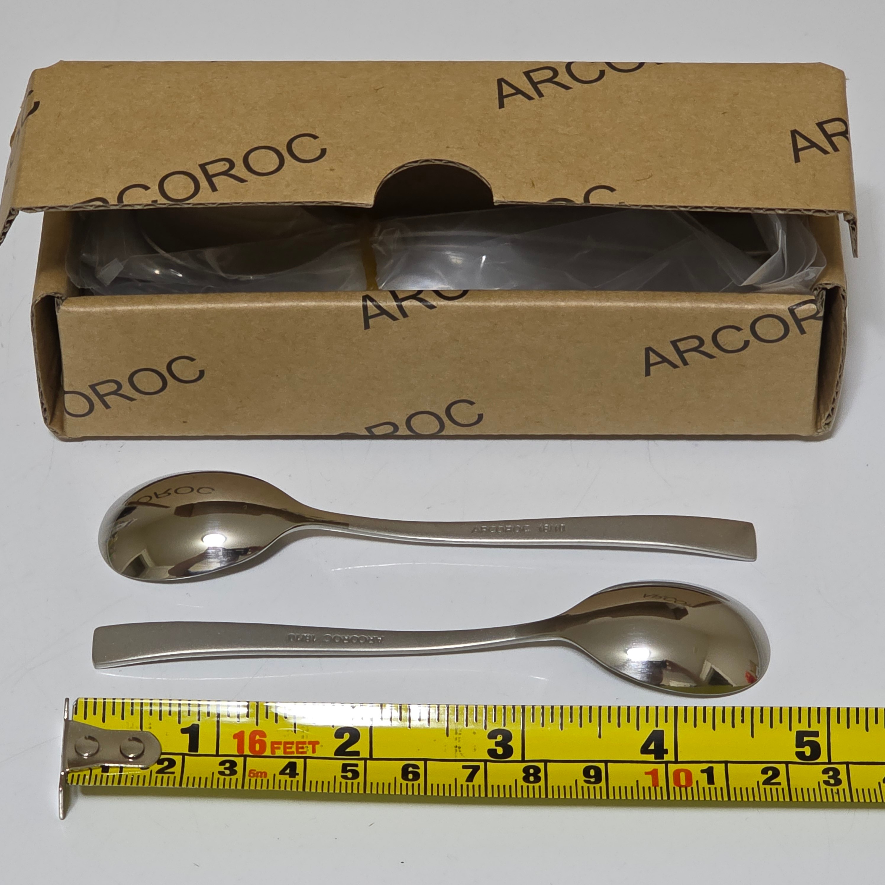 New Arcoroc Demitasse Spoons Sand Stainless Steel 18/10 - photo 2