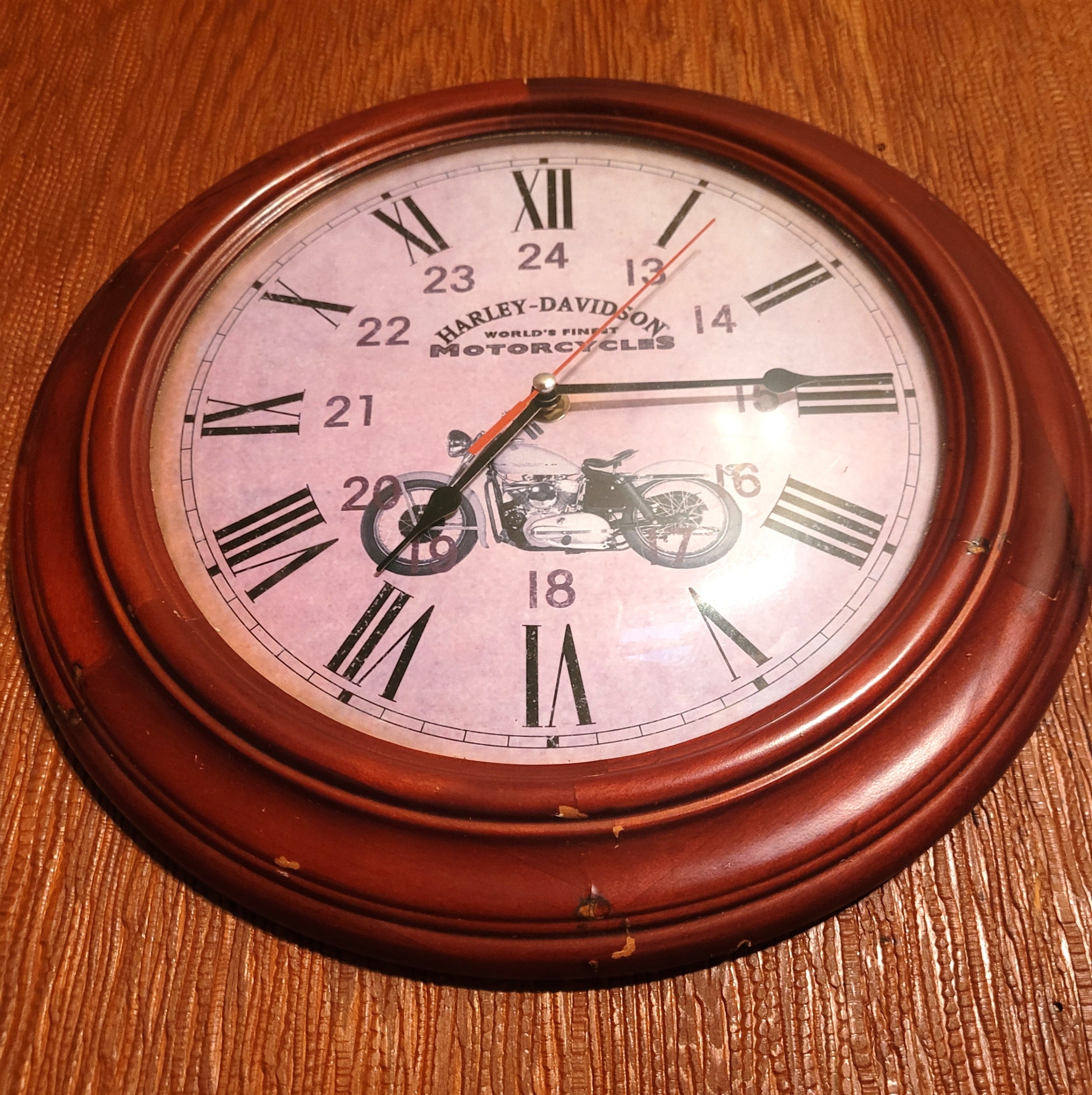 Vintage 1990s Official Harley-Davidson Wall Clock – "Genuine"