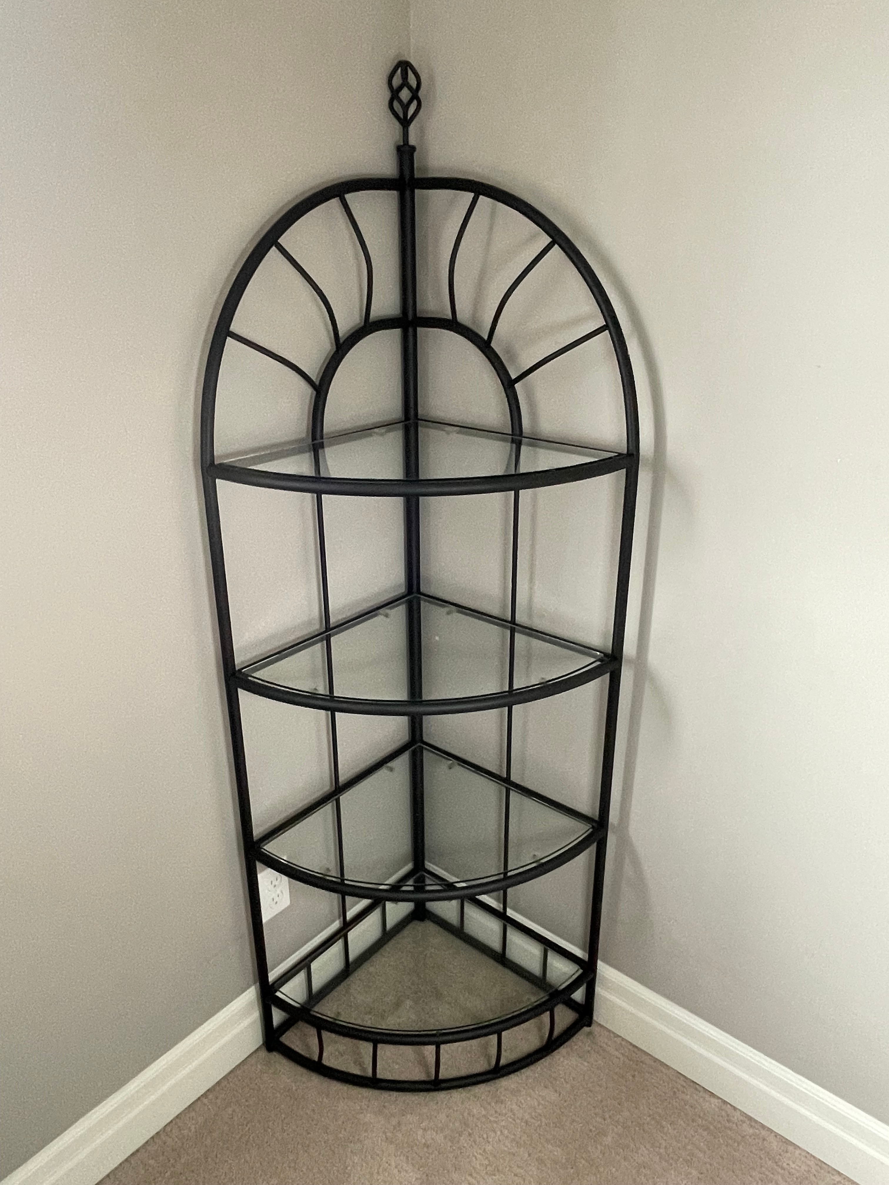 Black Metal Corner Shelf - photo 2
