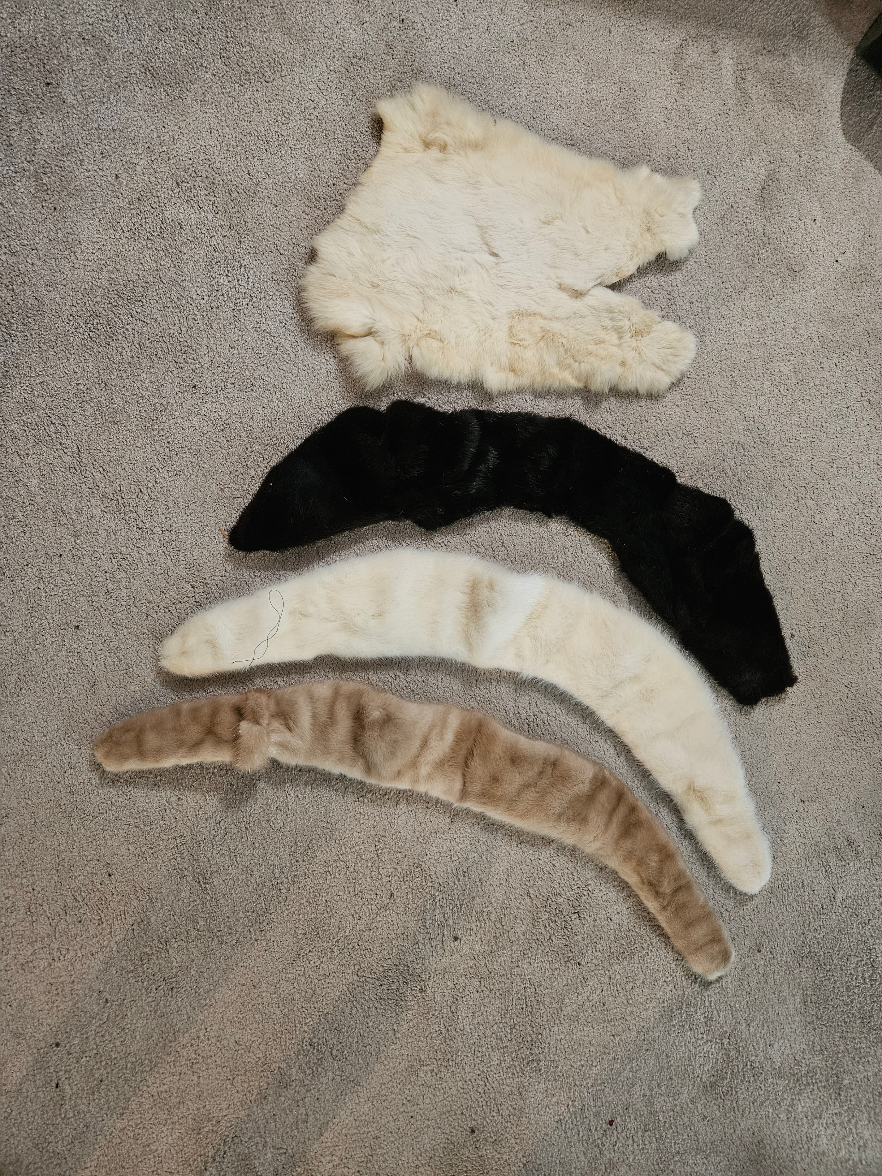 4 Vintage Genuine Mink/Fur Collars