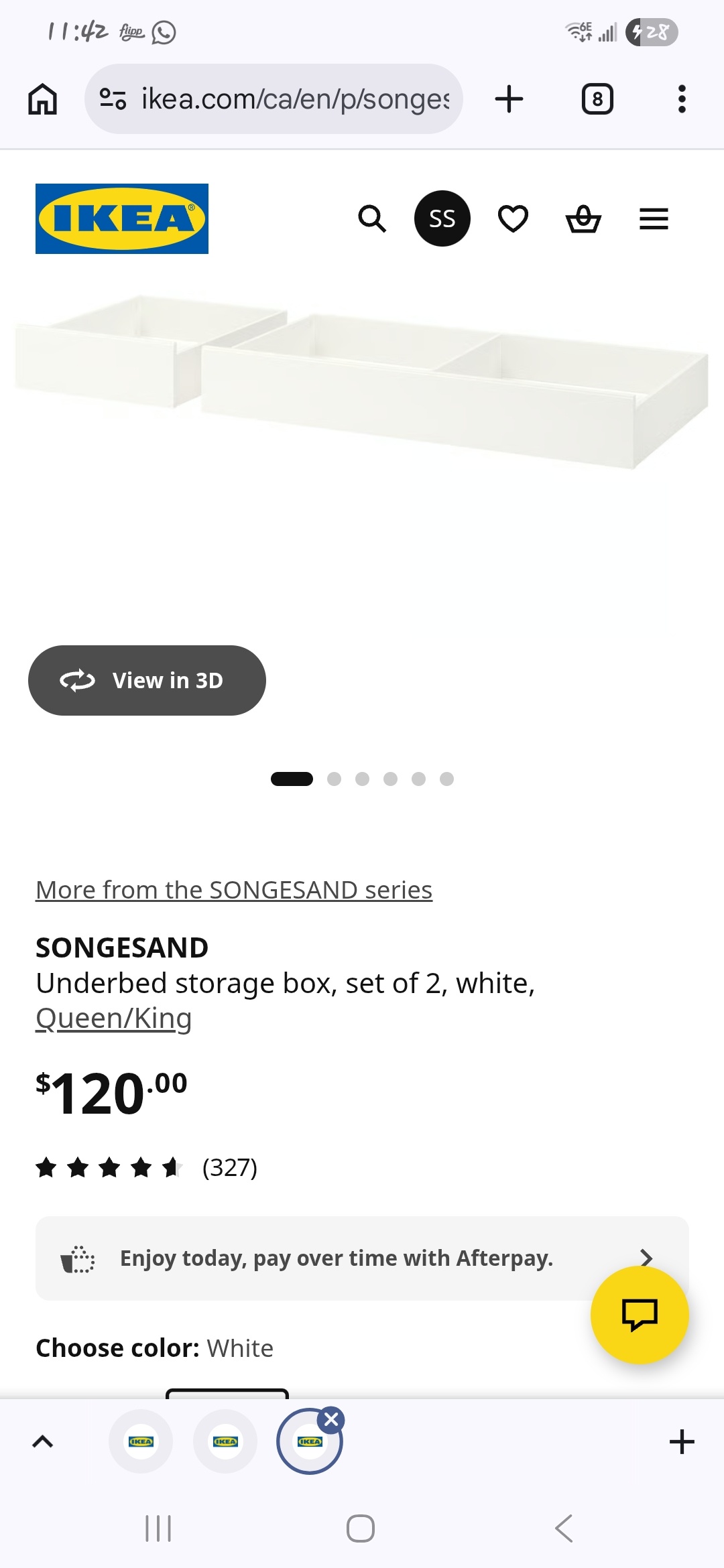IKEA SONGESAND Queen Bed Frame + 2 Storage Drawers – Like New - photo 4