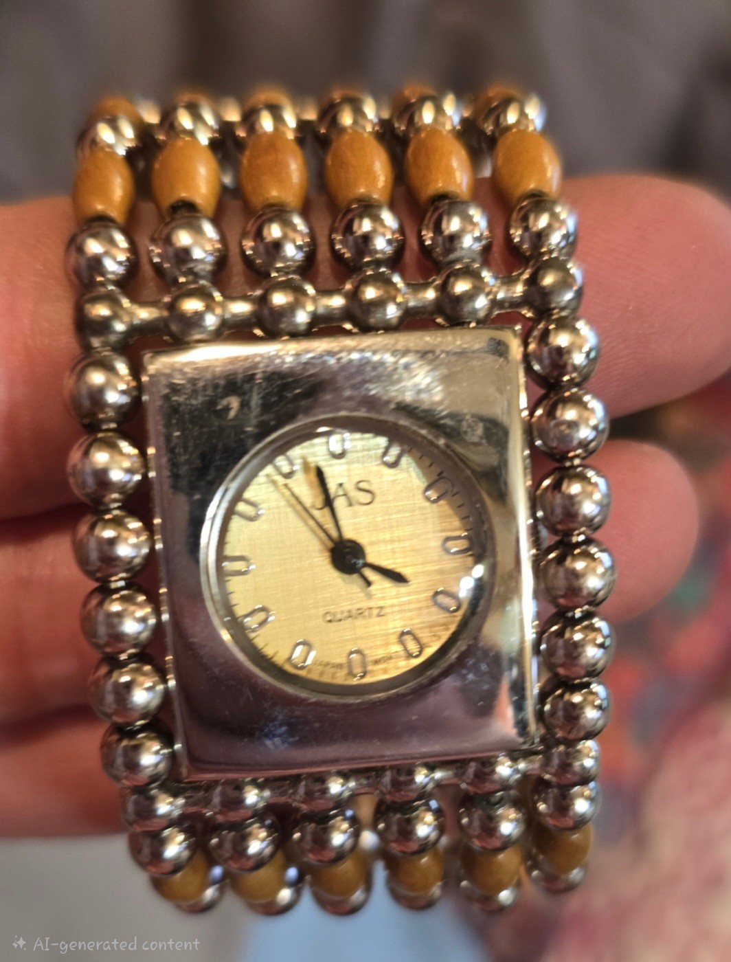 JAS Quartz Beaded Bracelet Watch