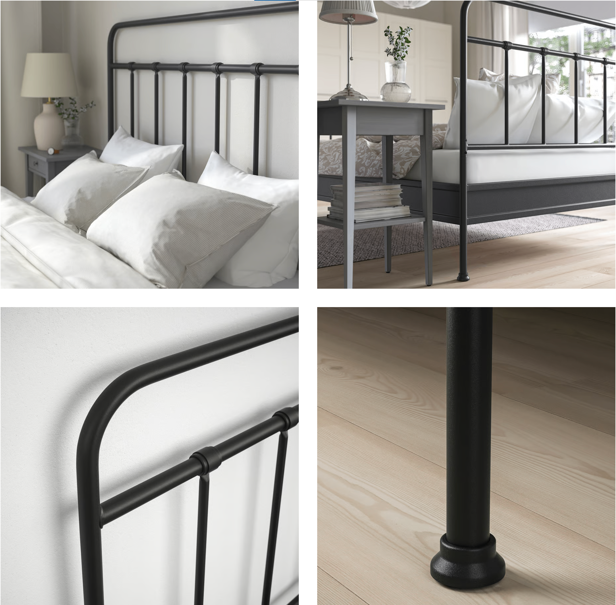 Metal Bed Frame "Stjarno" Double size with slatted base - photo 3