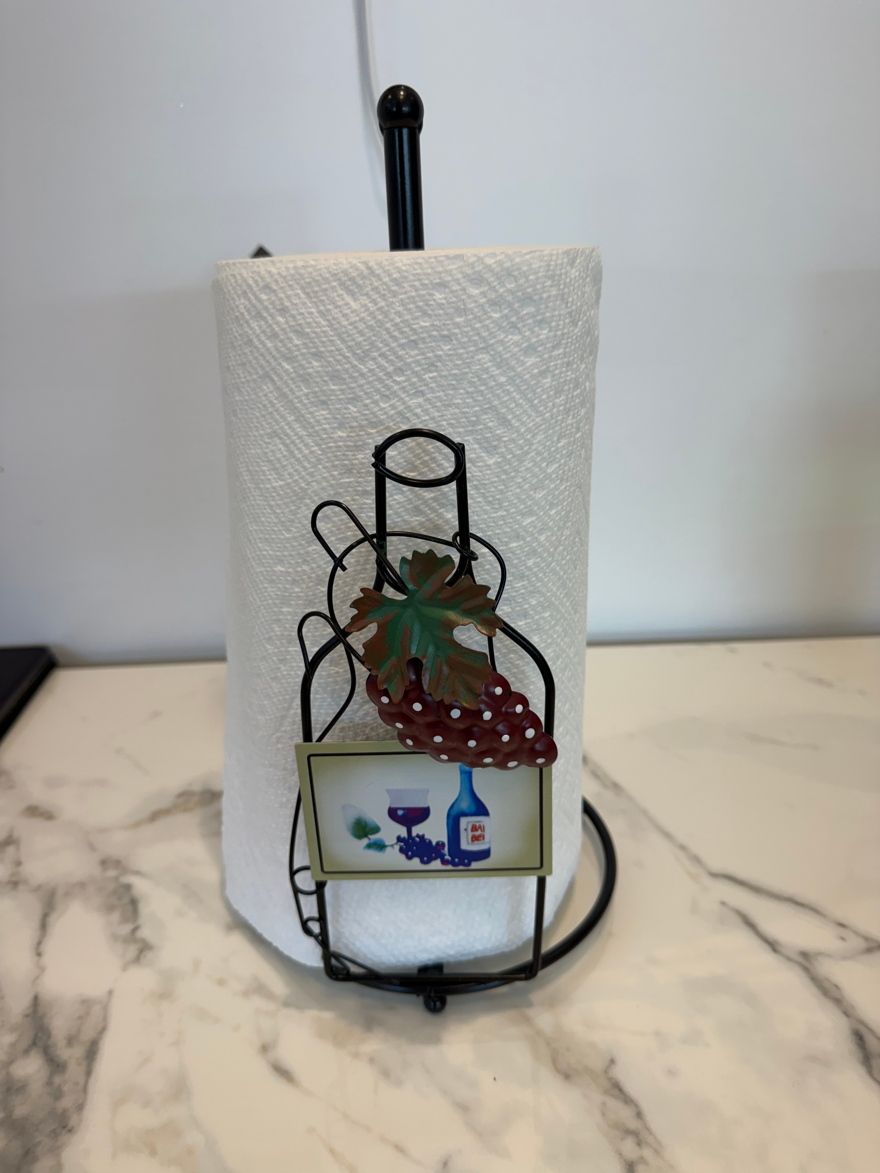GUANYANG Wine Bottle Shaped Metal Paper Towel Holder, - photo 2