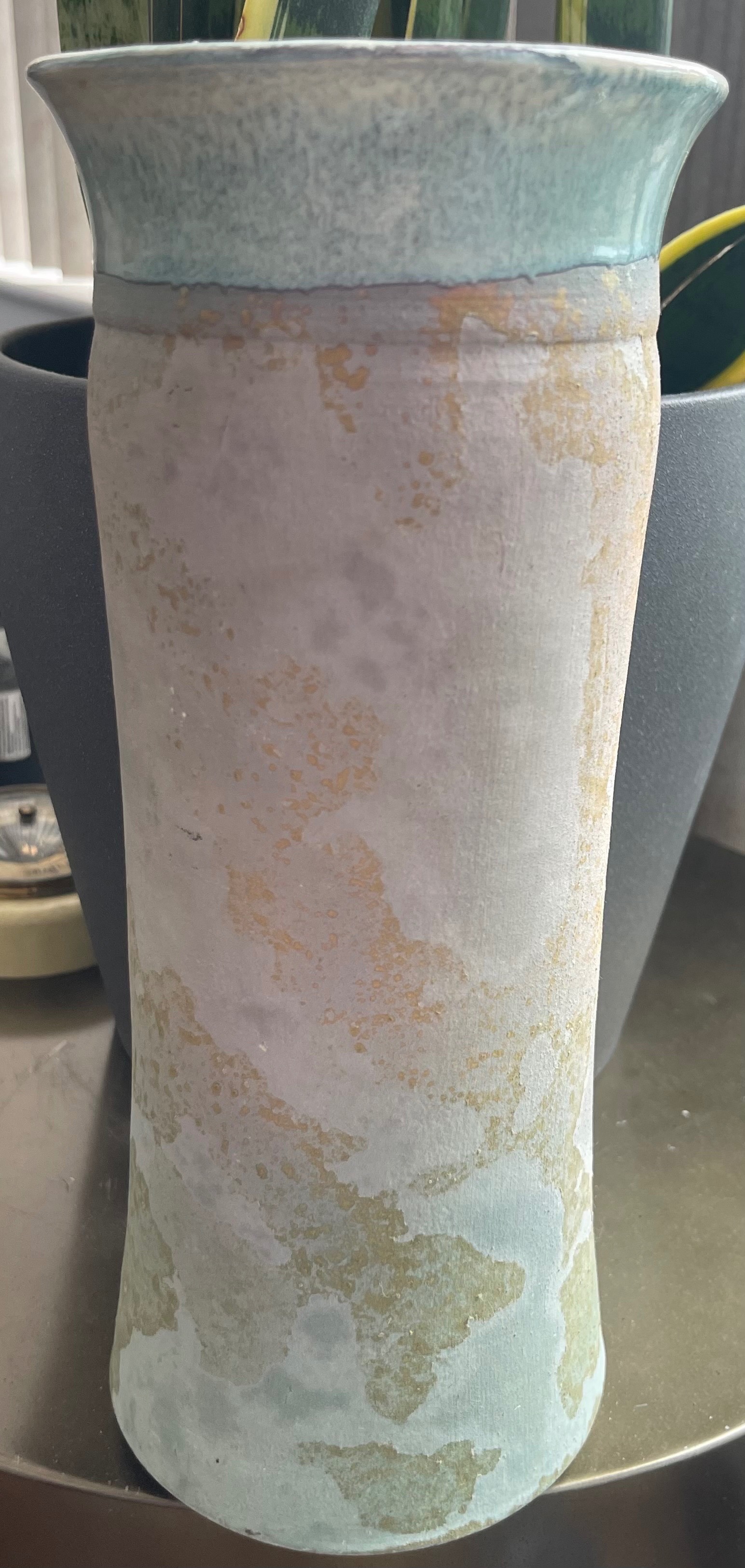 Signed Tony Evans Pottery Vase – 11.5" Tall