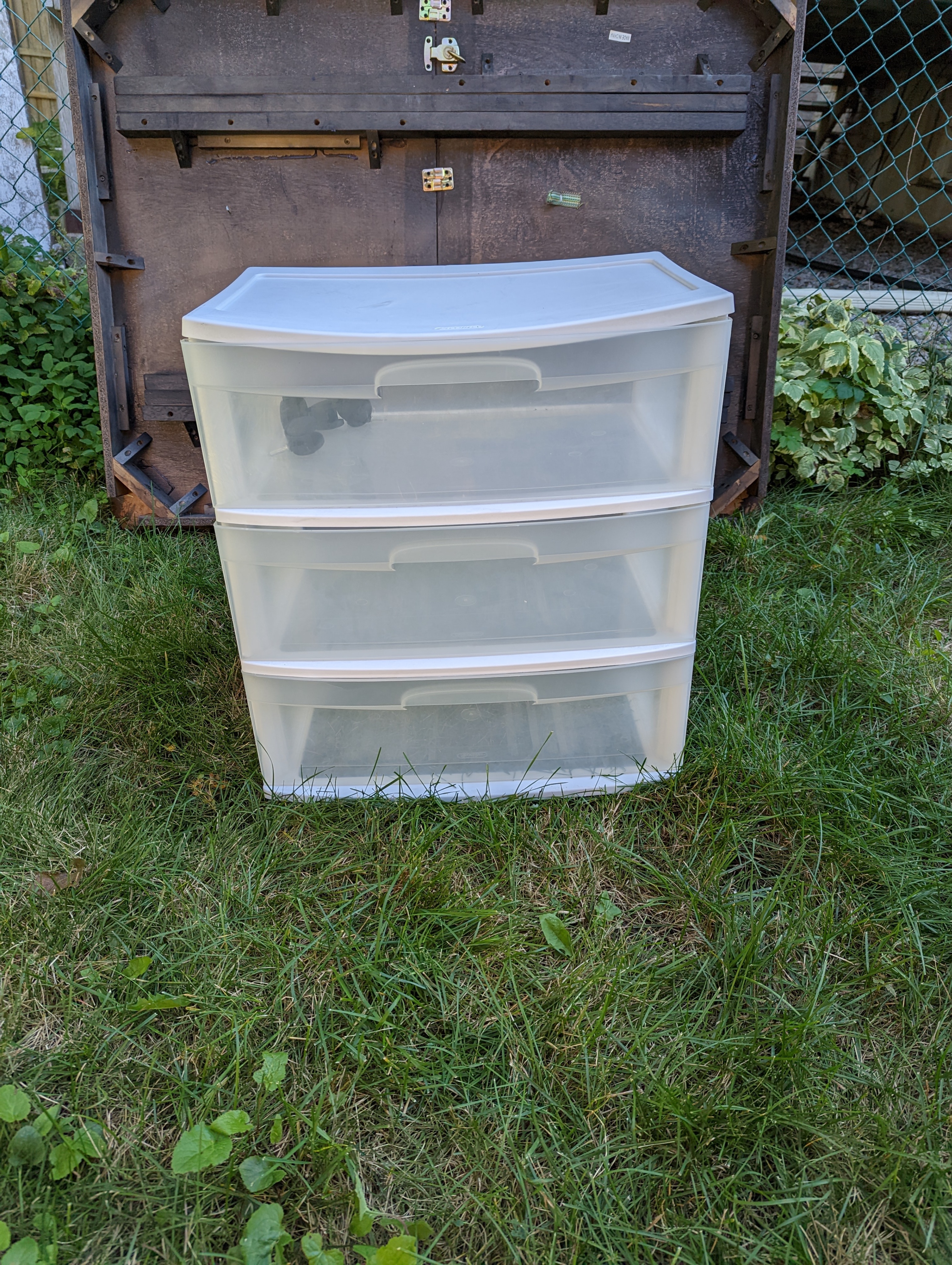 3-Drawer Cart Clear Portable Durable Storage Container