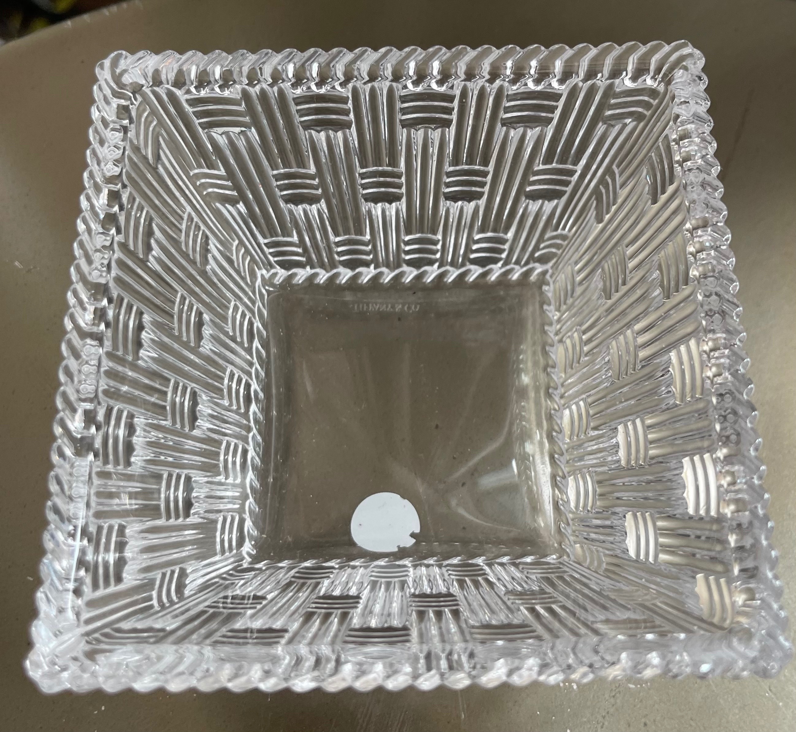 Tiffany & Co. Signed 4" Woven Crystal Bowl - photo 3