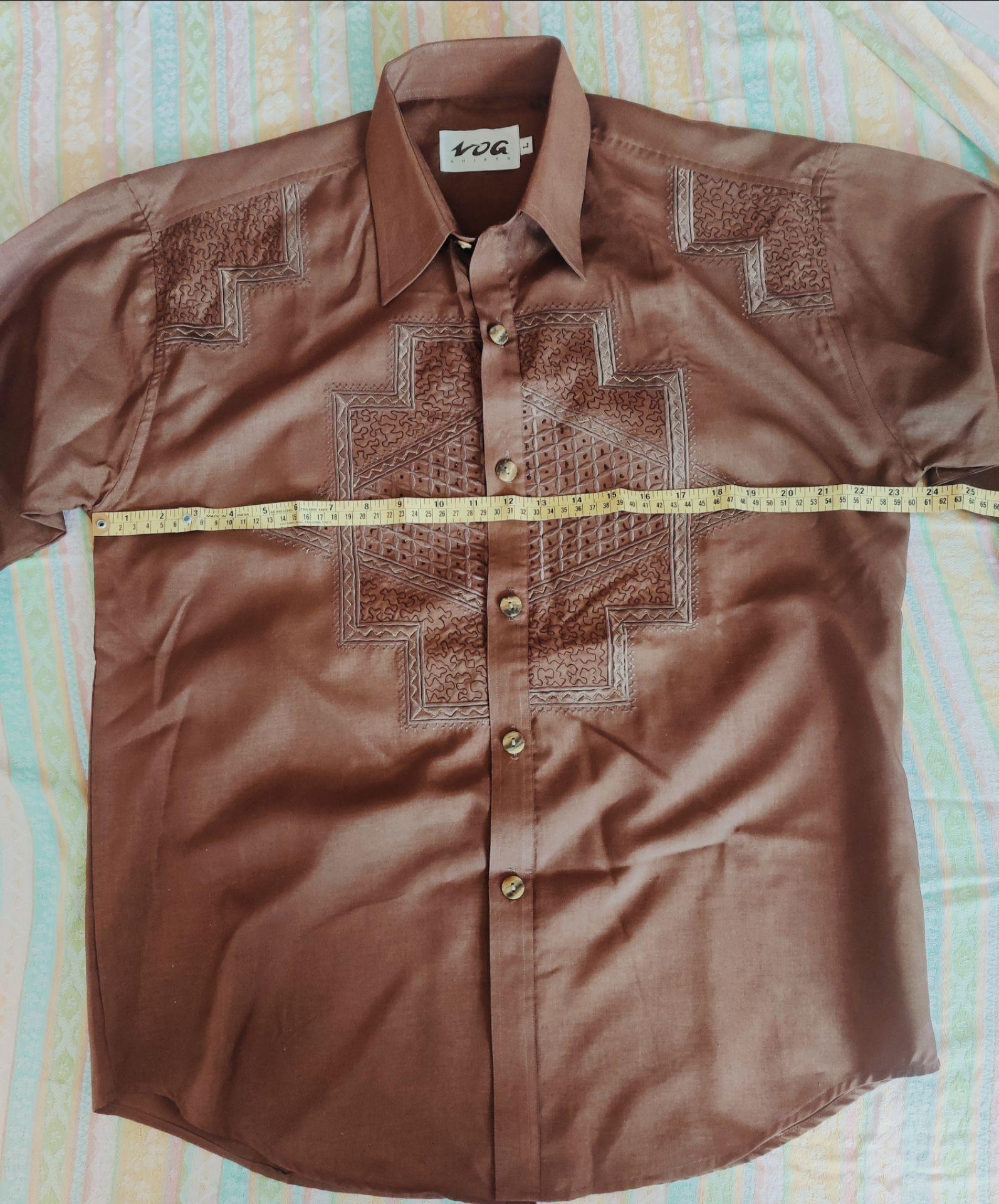Vintage Brown Embroidered Shirt 👕✨ - photo 4