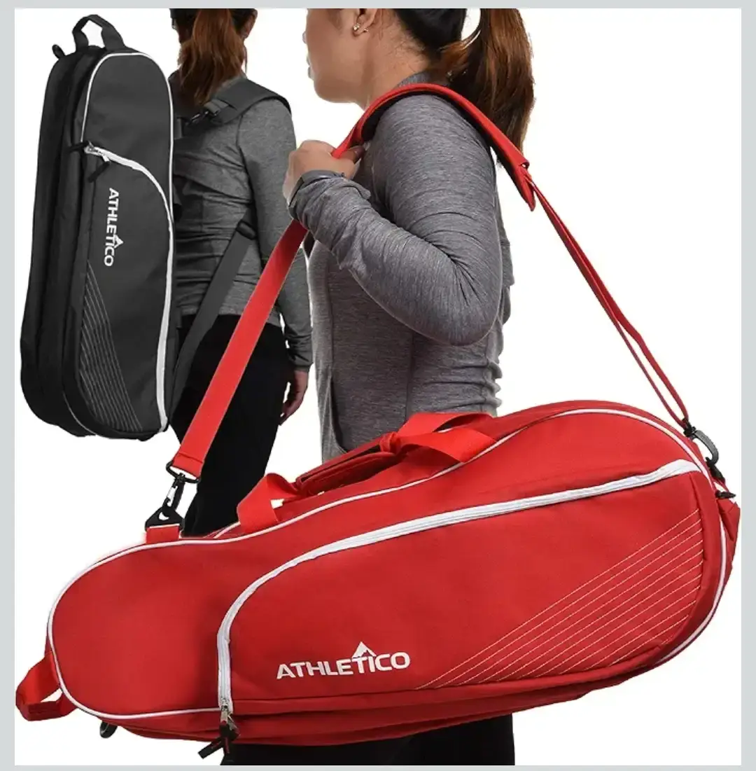Athletico 6 Racquet Tennis Bag - Black - photo 3